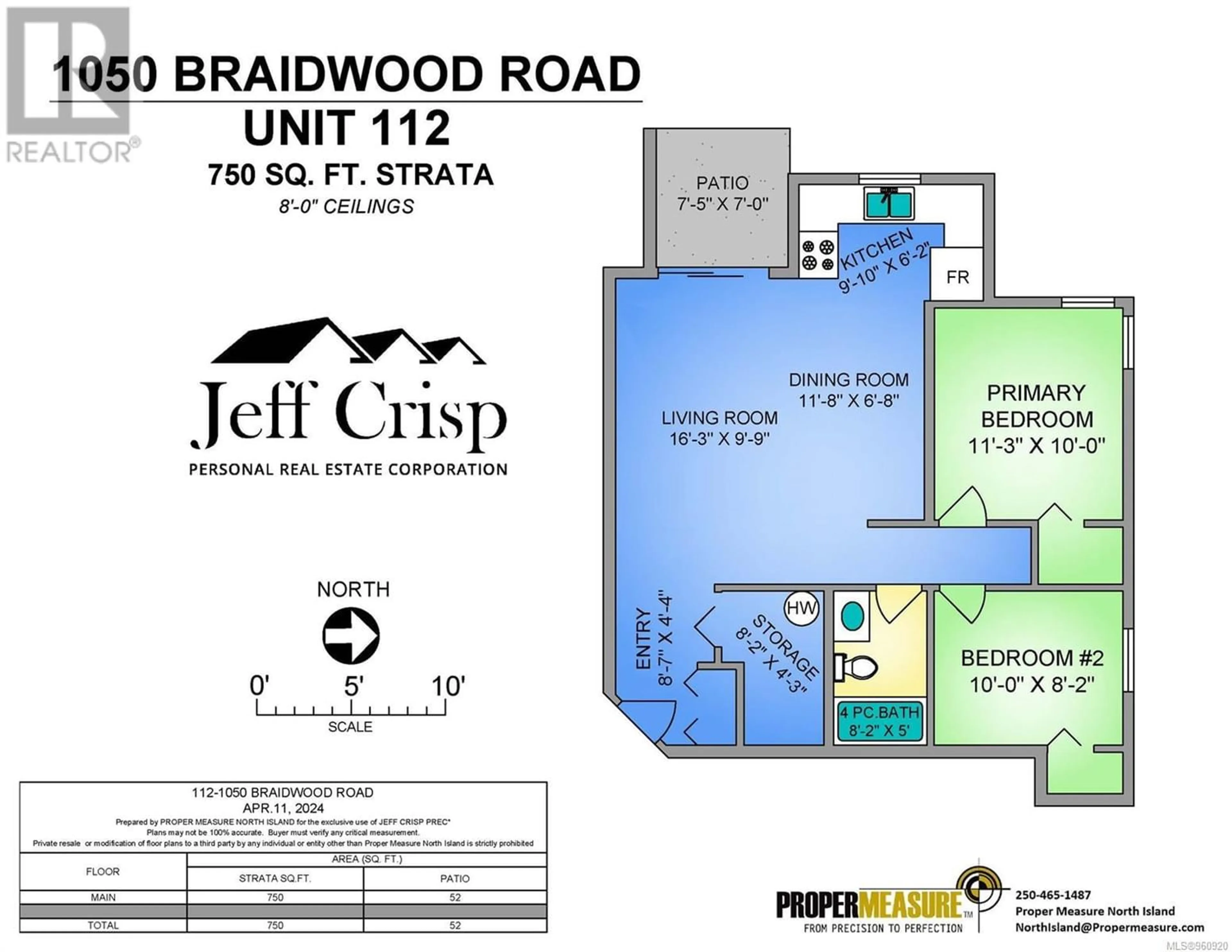 Floor plan for 112 1050 Braidwood Rd, Courtenay British Columbia V9N3R9