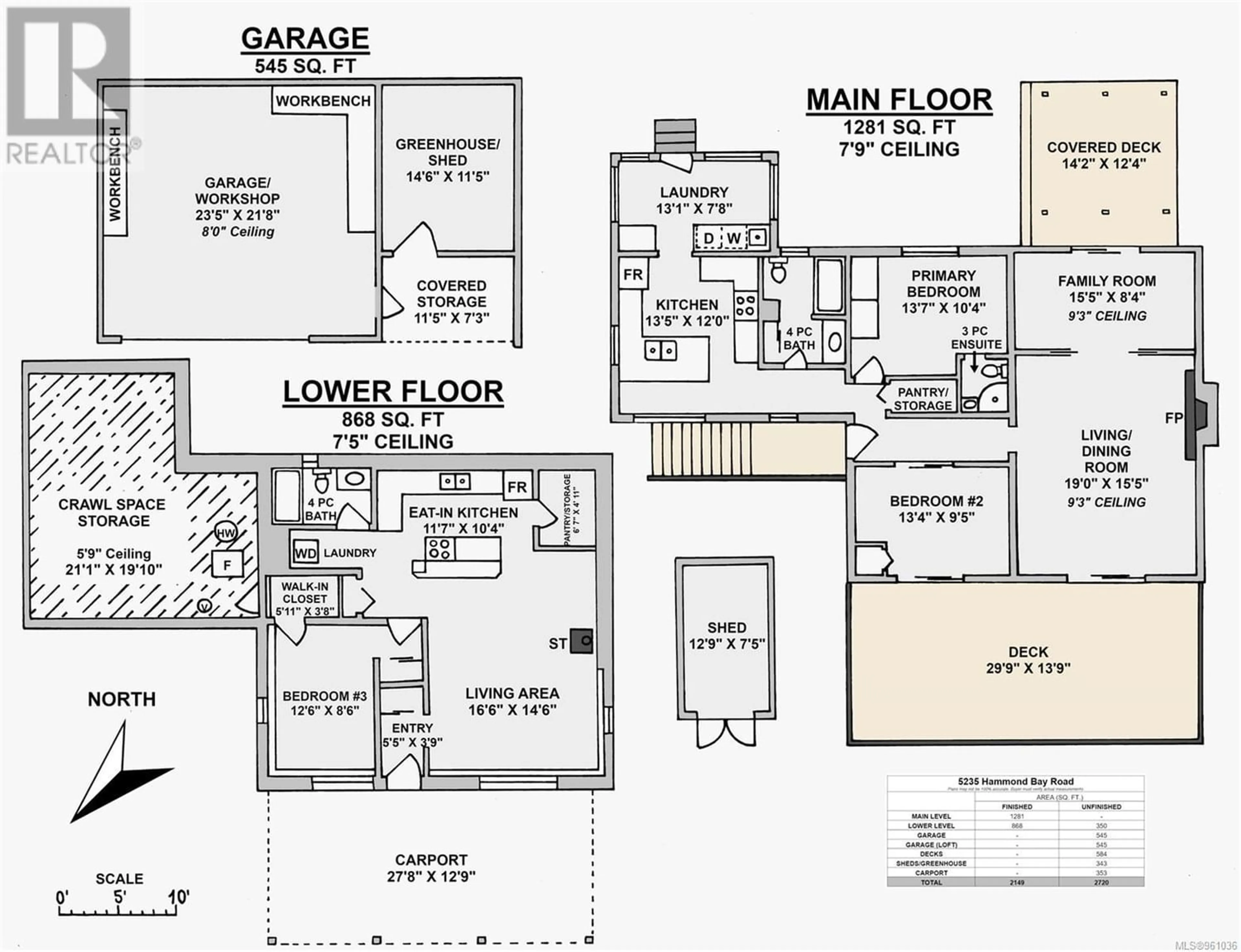 Floor plan for 5235 Hammond Bay Rd, Nanaimo British Columbia V9T5M9