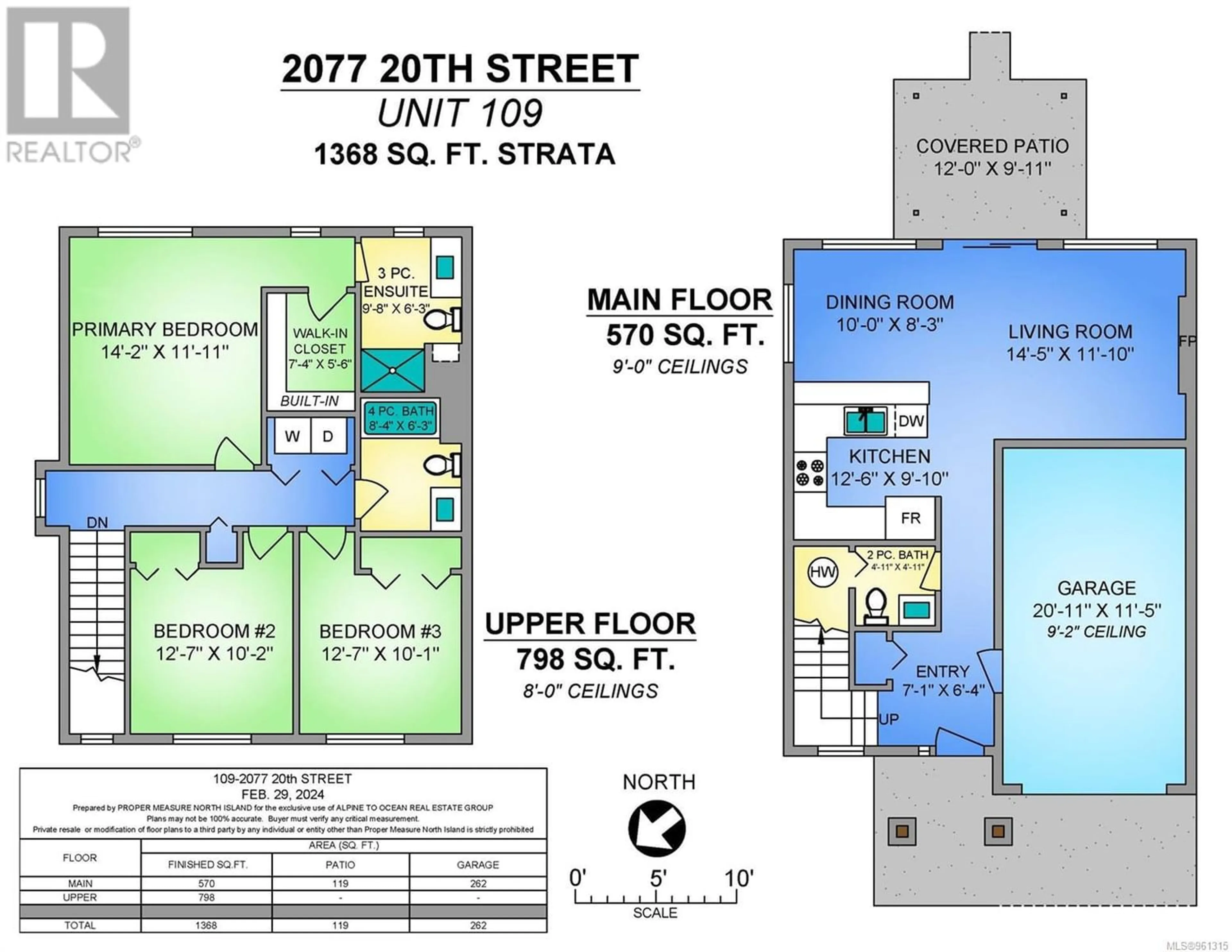 Floor plan for 109 2077 20th St, Courtenay British Columbia V9N0G2