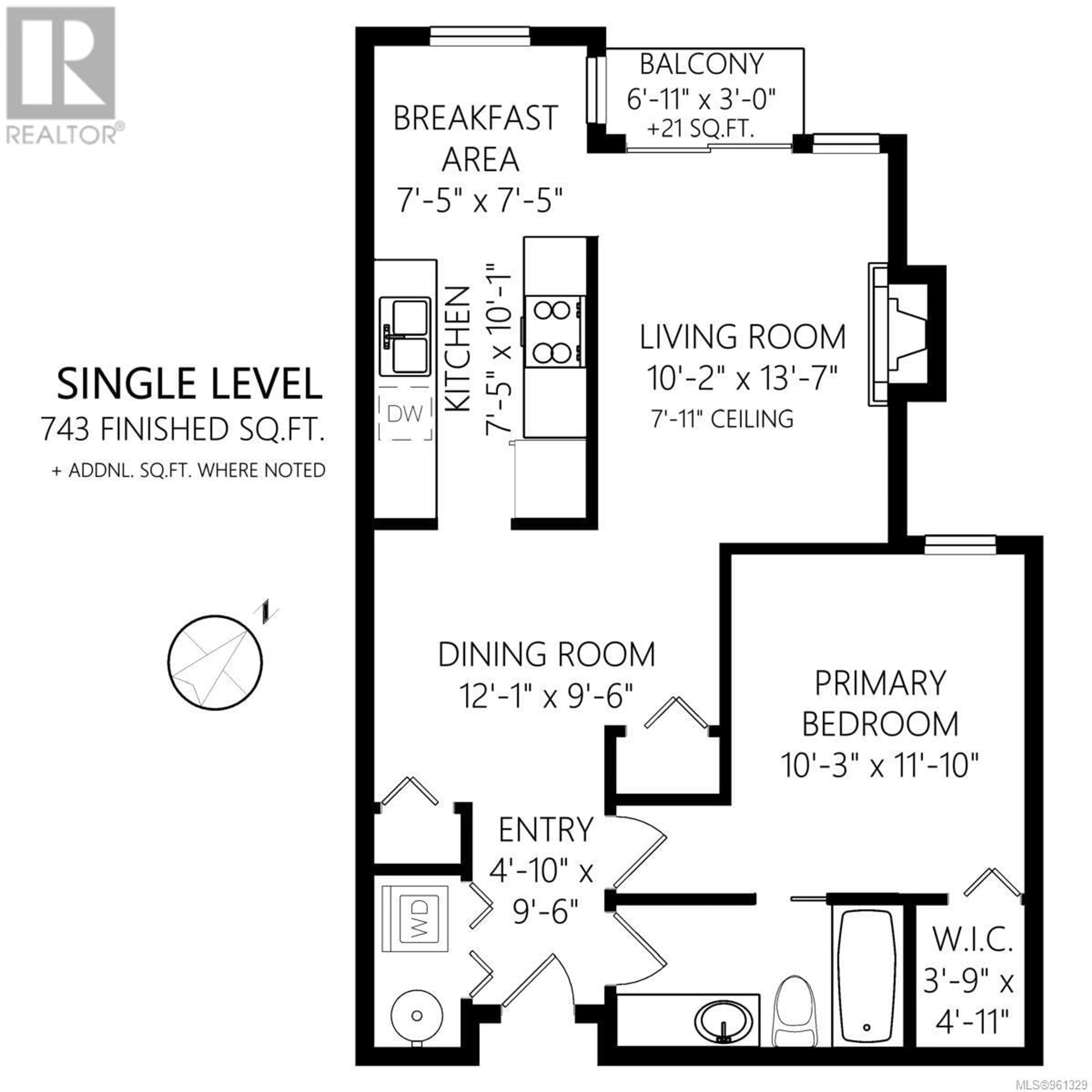 Floor plan for 311 545 Manchester Rd, Victoria British Columbia V8T2N7