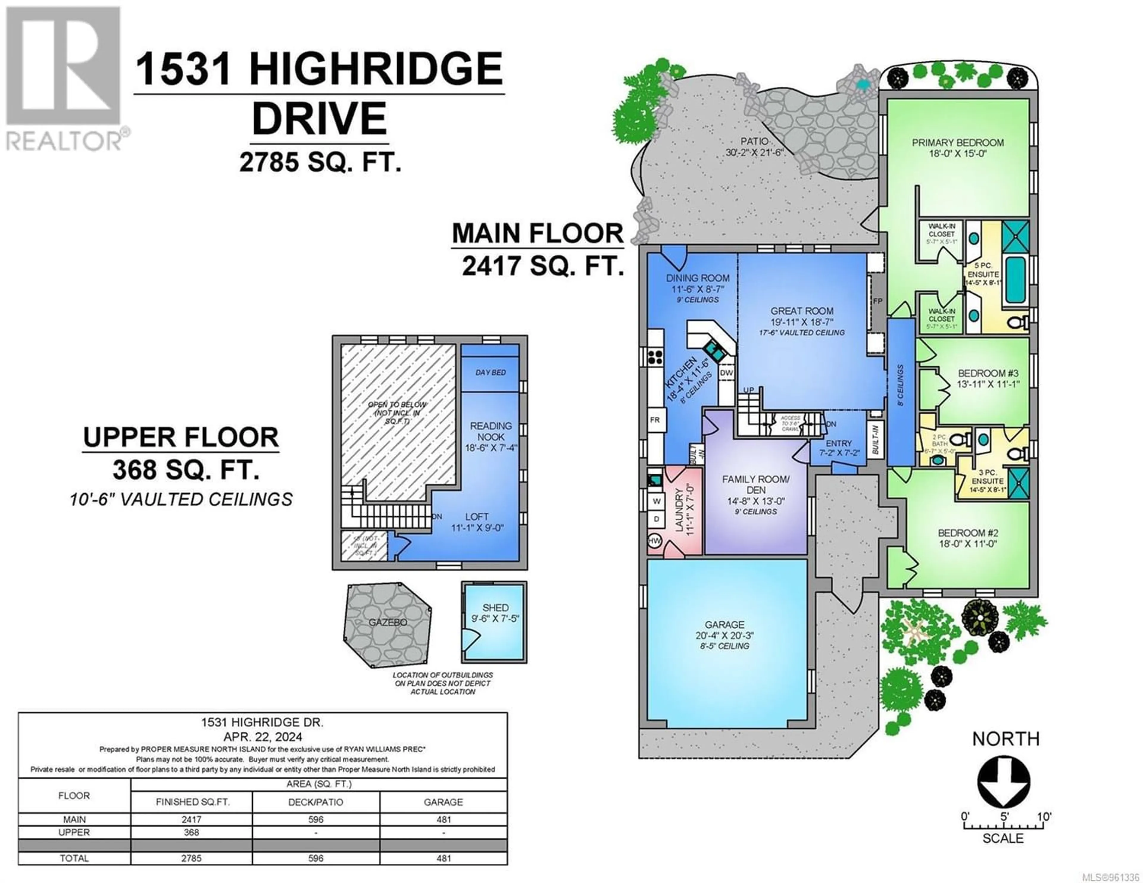 Floor plan for 1531 Highridge Dr, Comox British Columbia V9M3R4