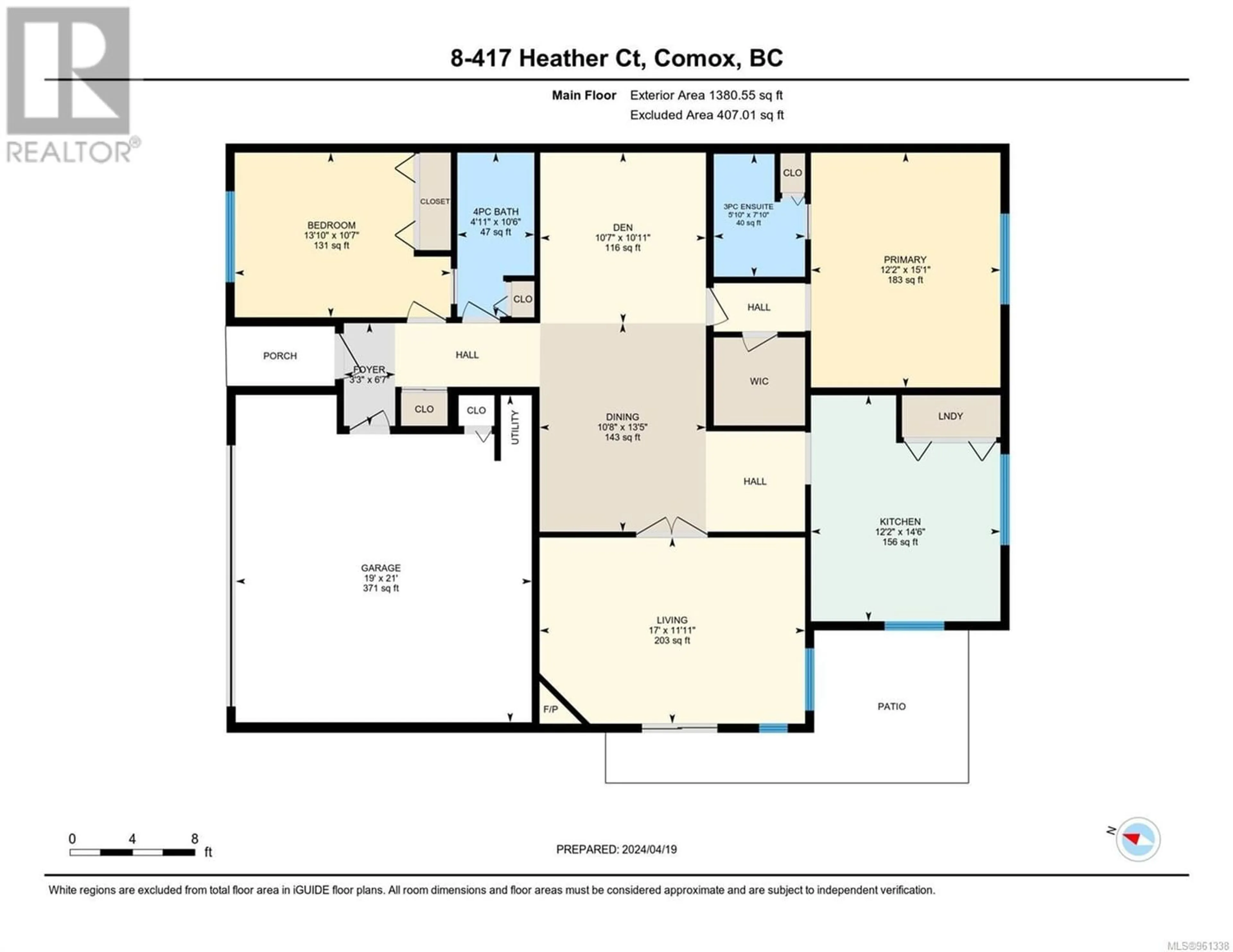 Floor plan for 8 417 Heather Crt, Comox British Columbia V9M1M3