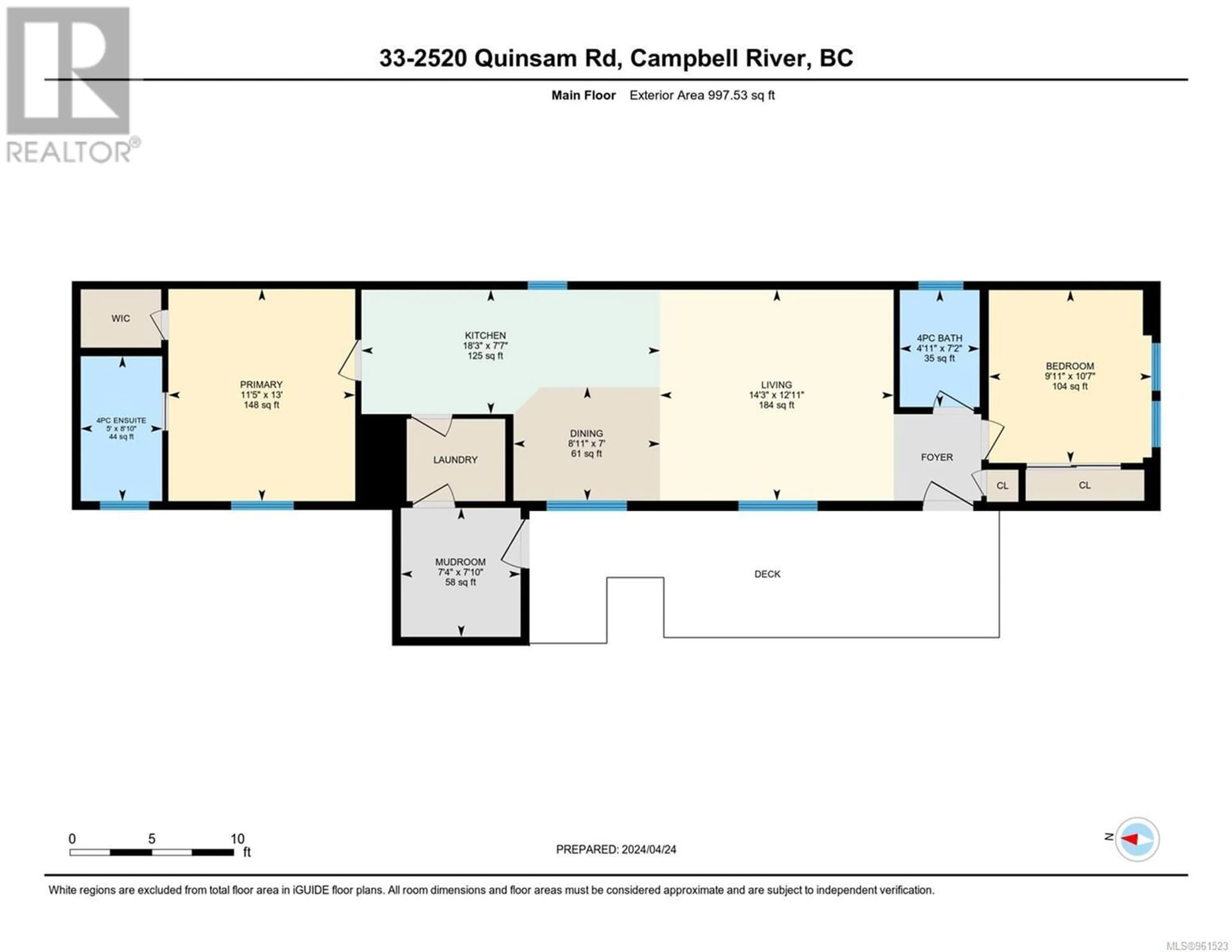 Floor plan for 33 2520 Quinsam Rd, Campbell River British Columbia V9W4N4