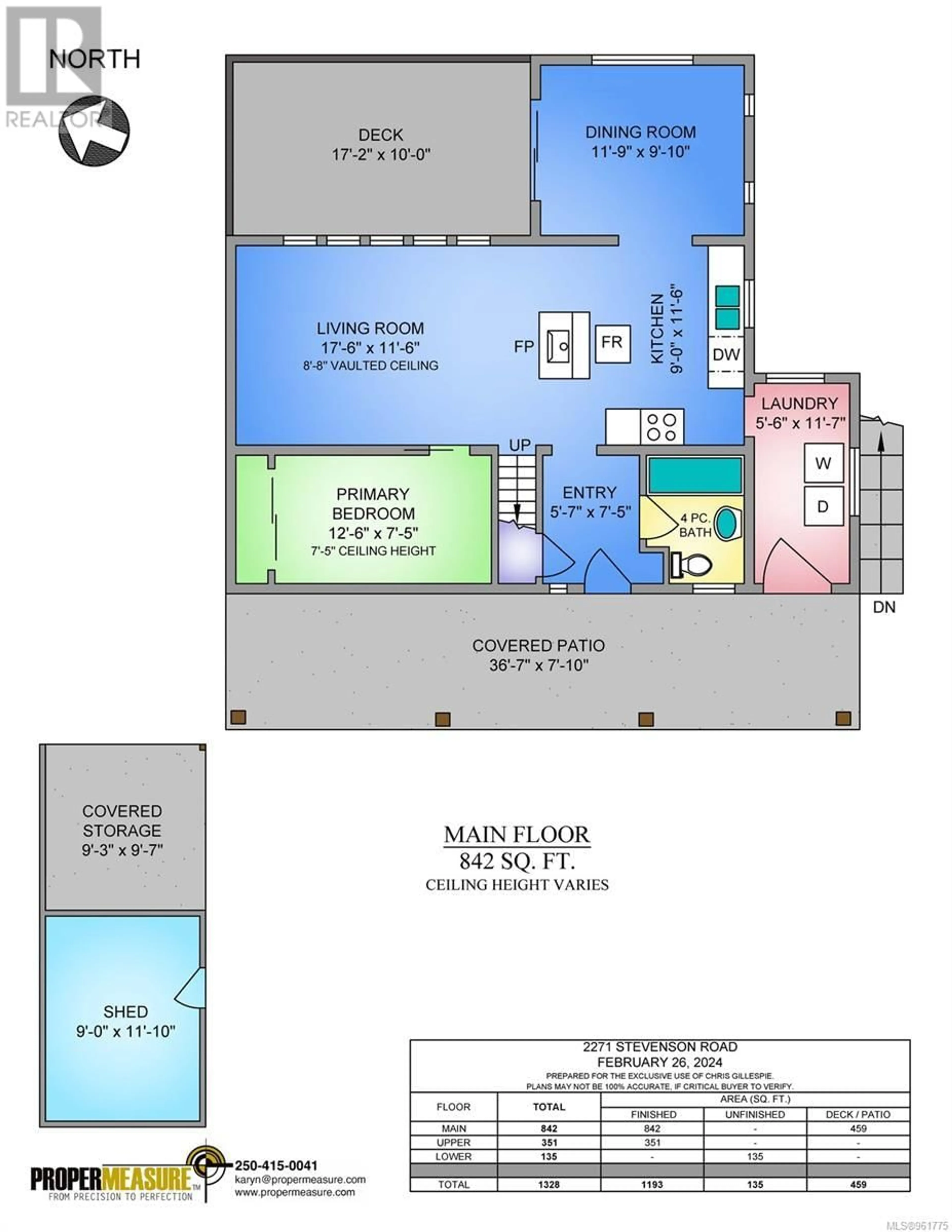 Floor plan for 2271 Stevenson Rd, Shawnigan Lake British Columbia V0R2W3