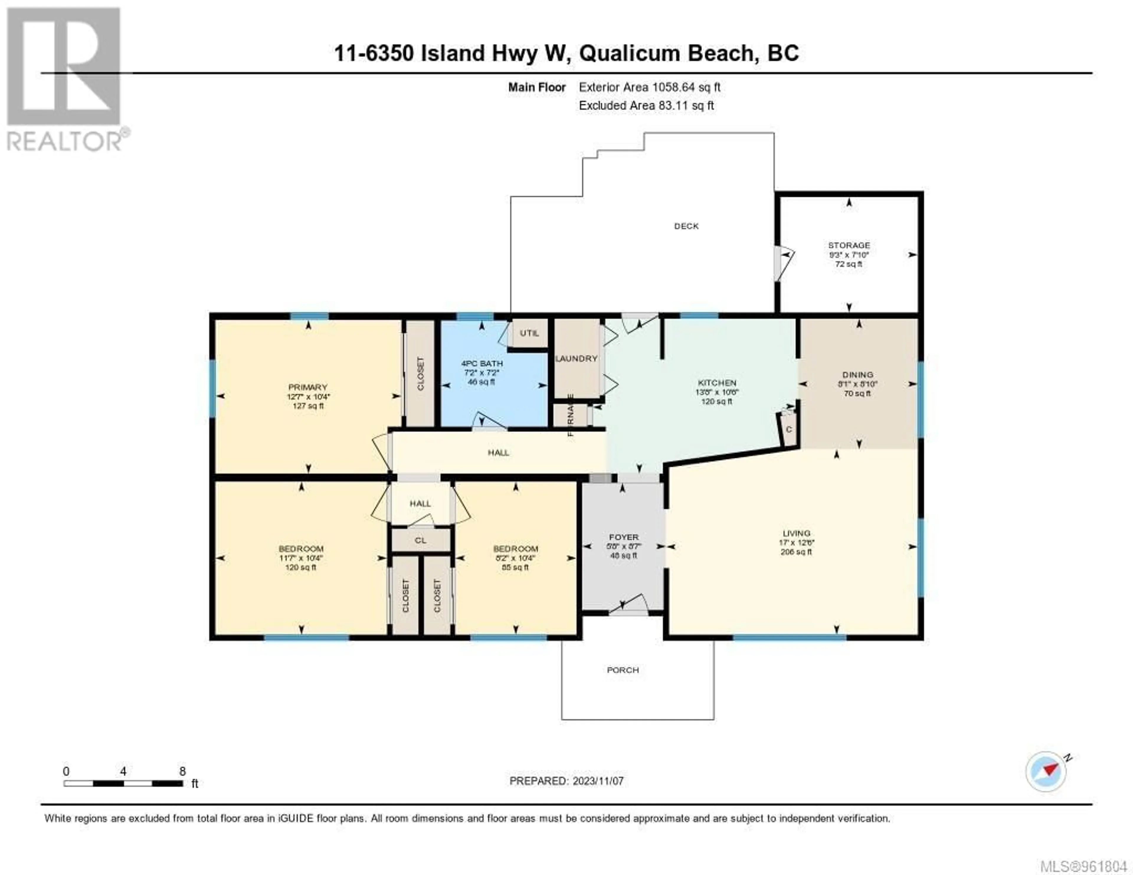 Floor plan for 11 6350 Island Hwy, Qualicum Beach British Columbia V9K2E5