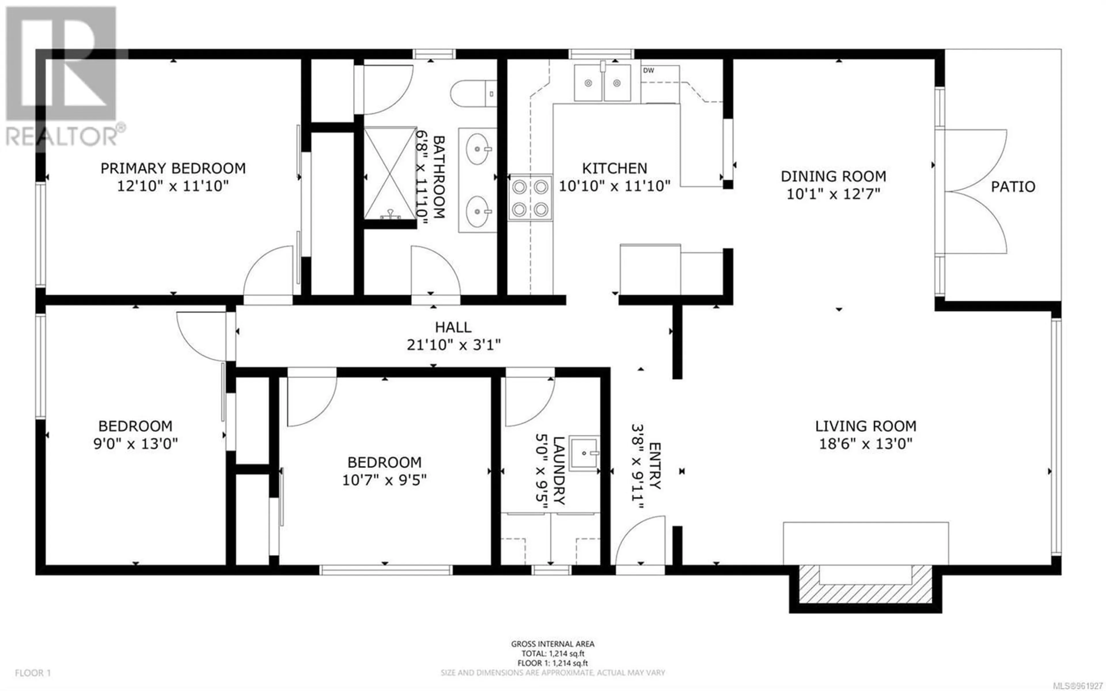 Floor plan for 1185 Pat Burns Ave, Gabriola Island British Columbia V0R1X2