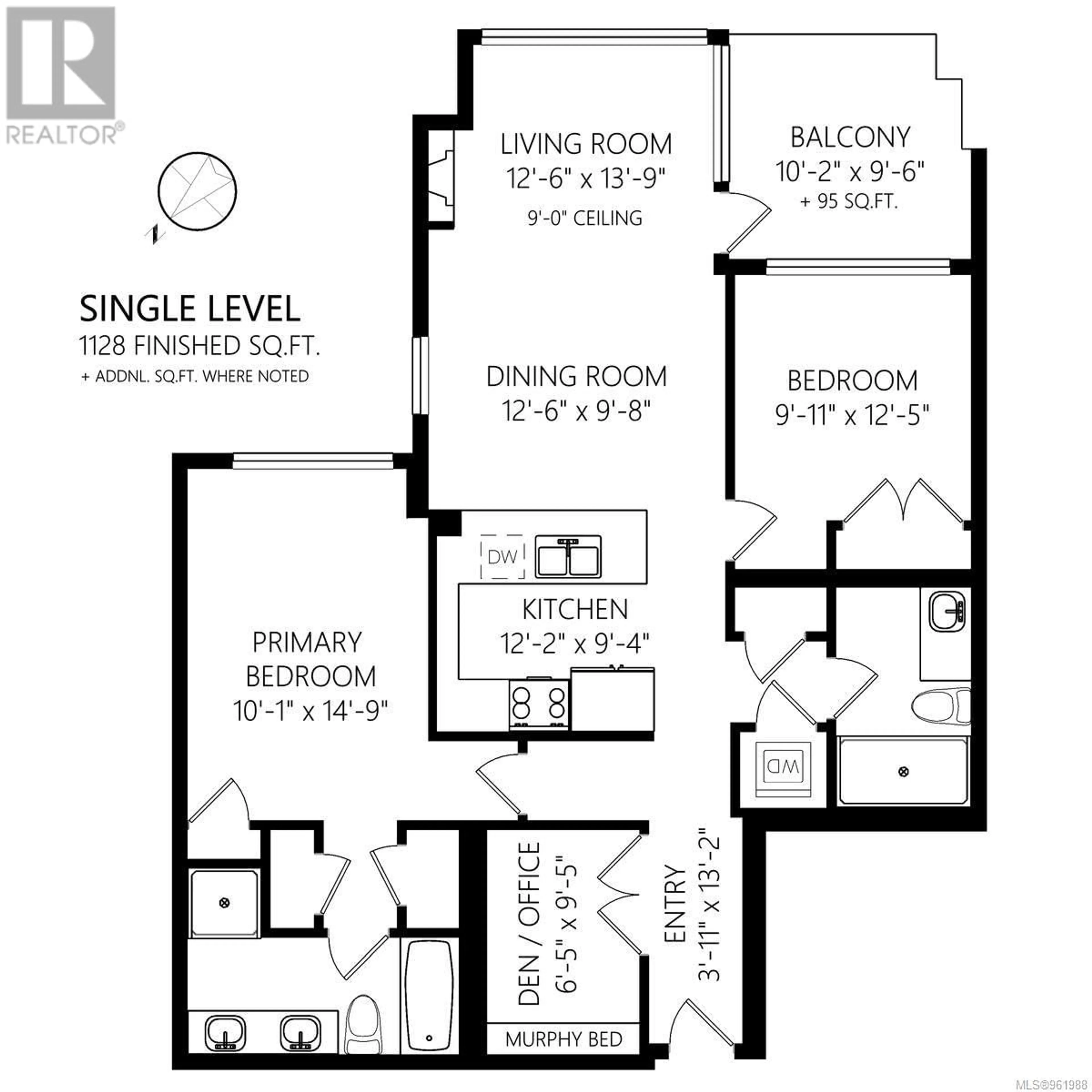 Floor plan for 319 365 Waterfront Cres, Victoria British Columbia V8T0A6
