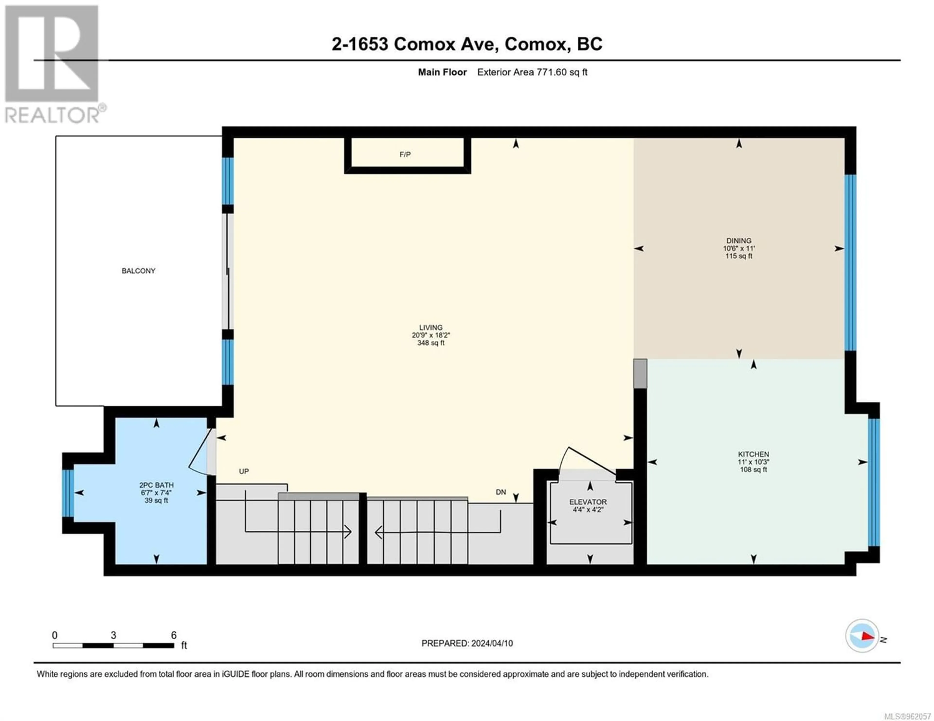 Floor plan for 2 1653 Comox Ave, Comox British Columbia V9M3M1