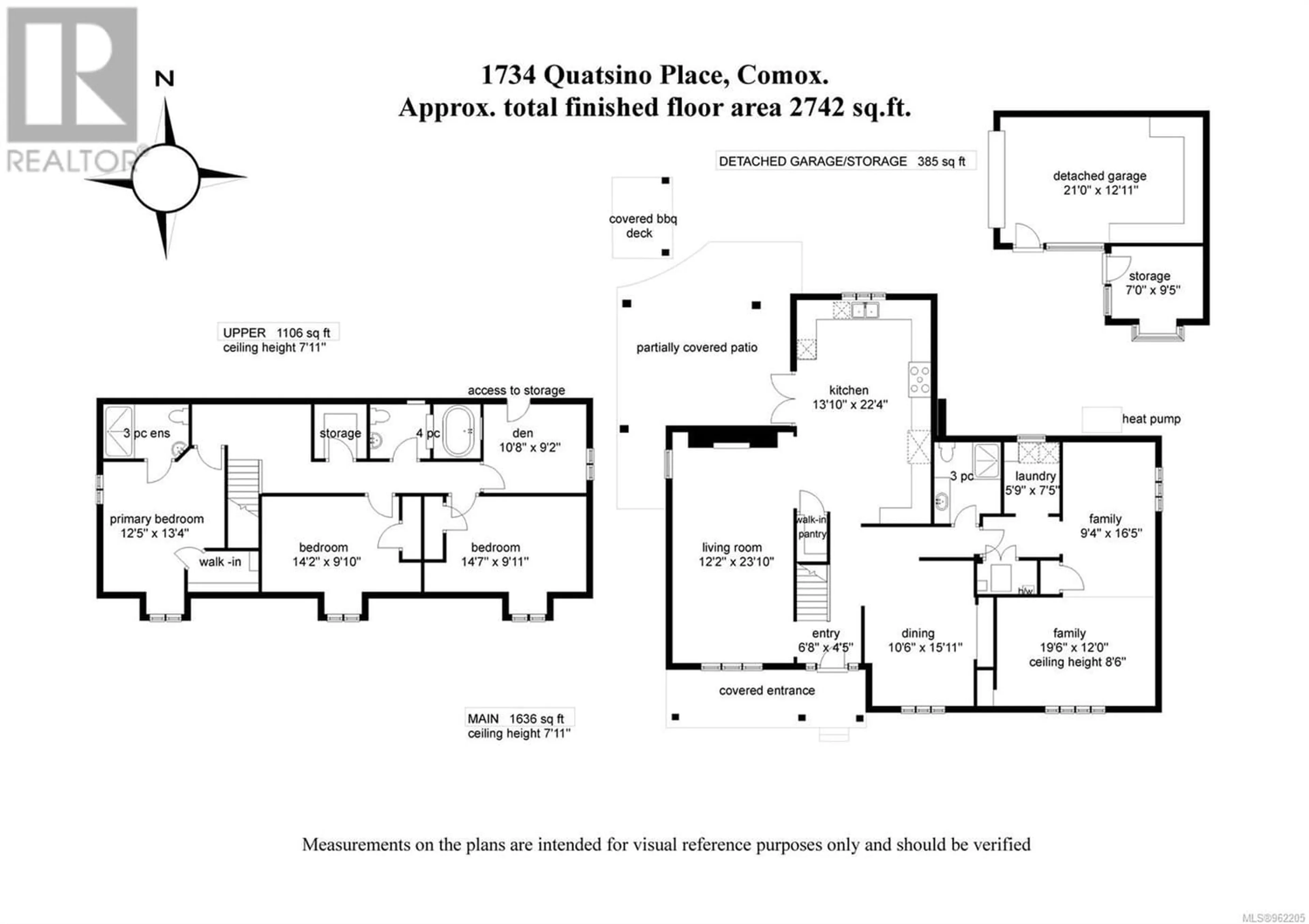 Floor plan for 1734 Quatsino Pl, Comox British Columbia V9M1B9