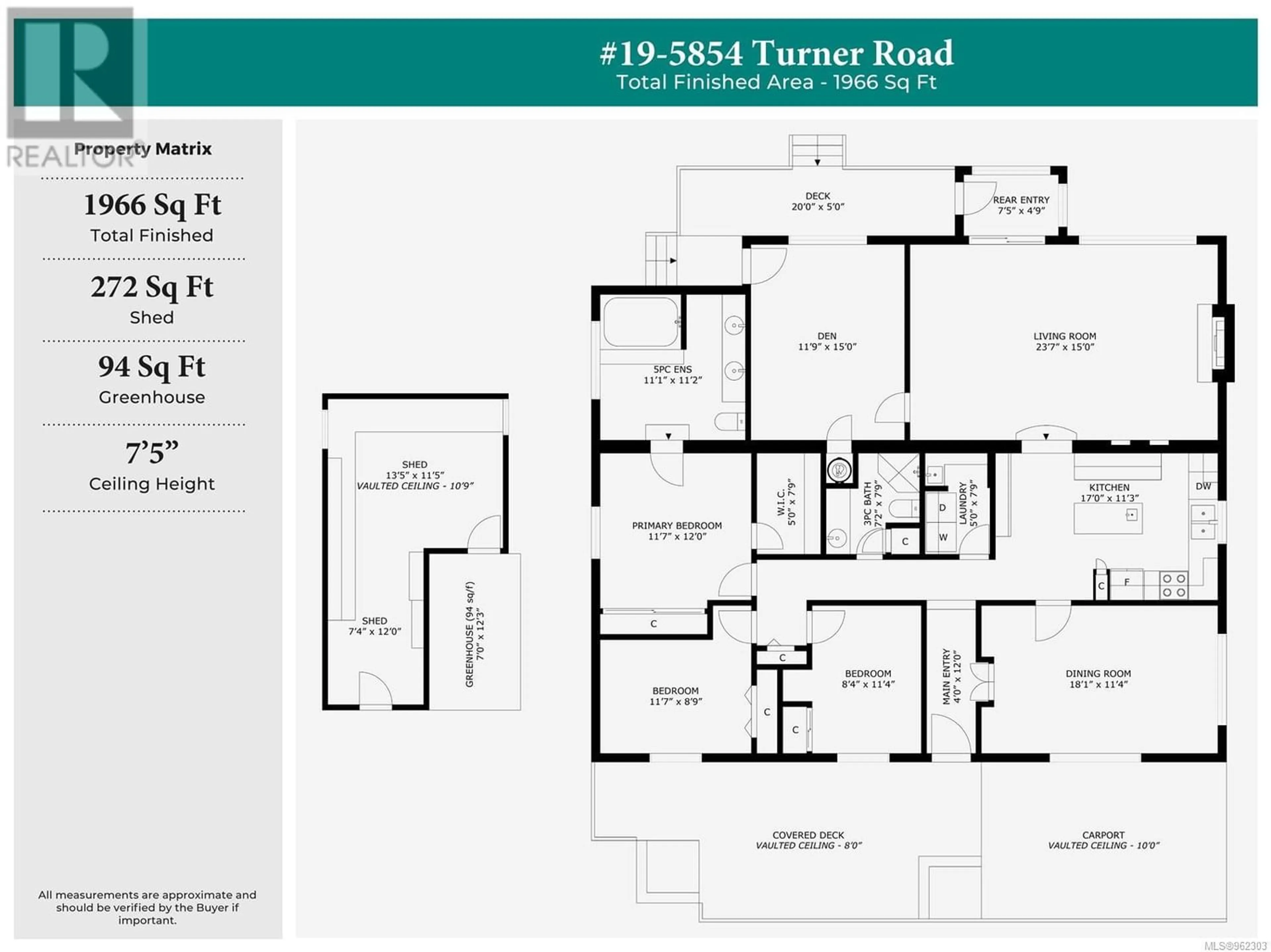 Floor plan for 19 5854 Turner Rd, Nanaimo British Columbia V9T2N6