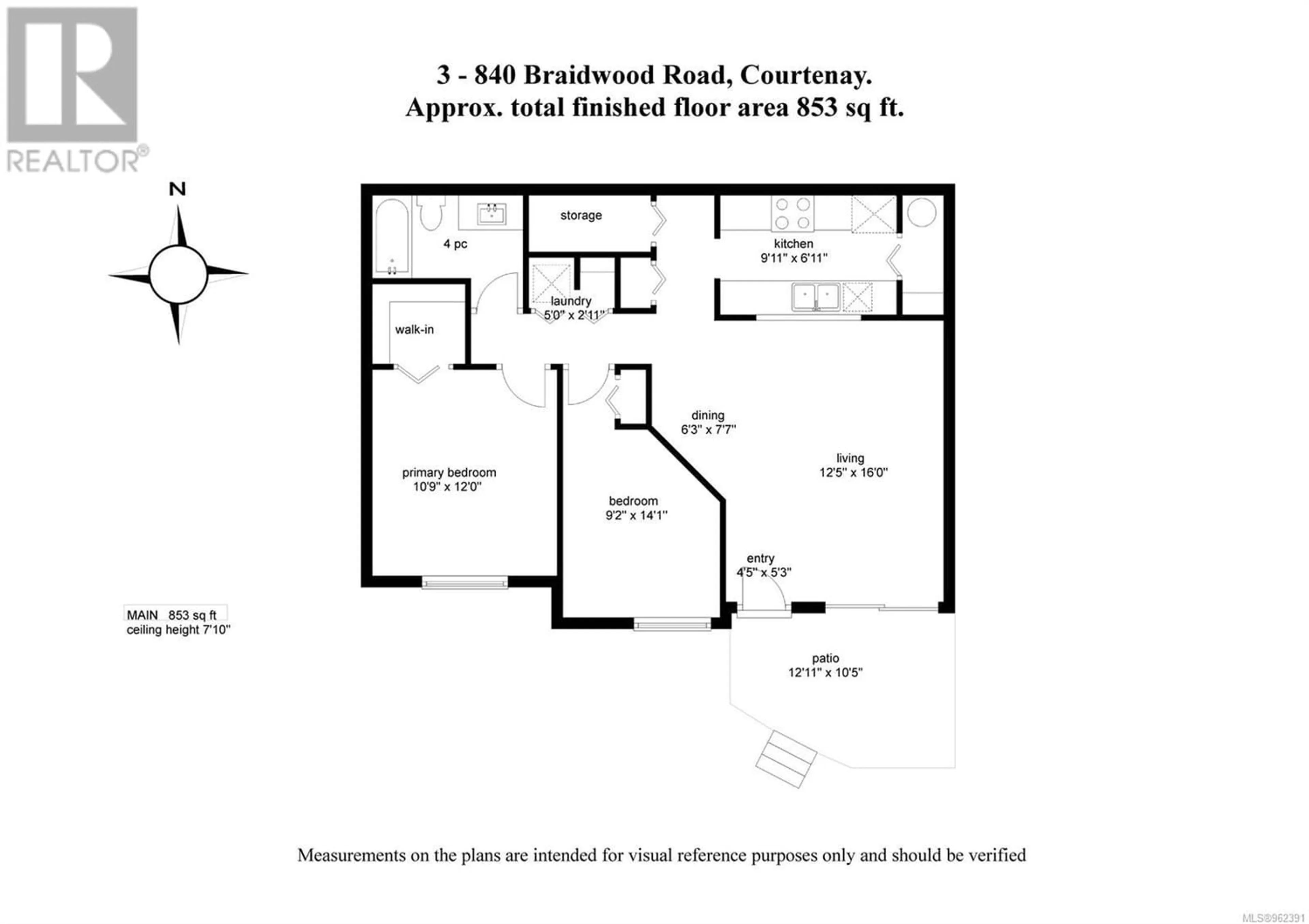 Floor plan for 3 840 Braidwood Rd, Courtenay British Columbia V9N3R9