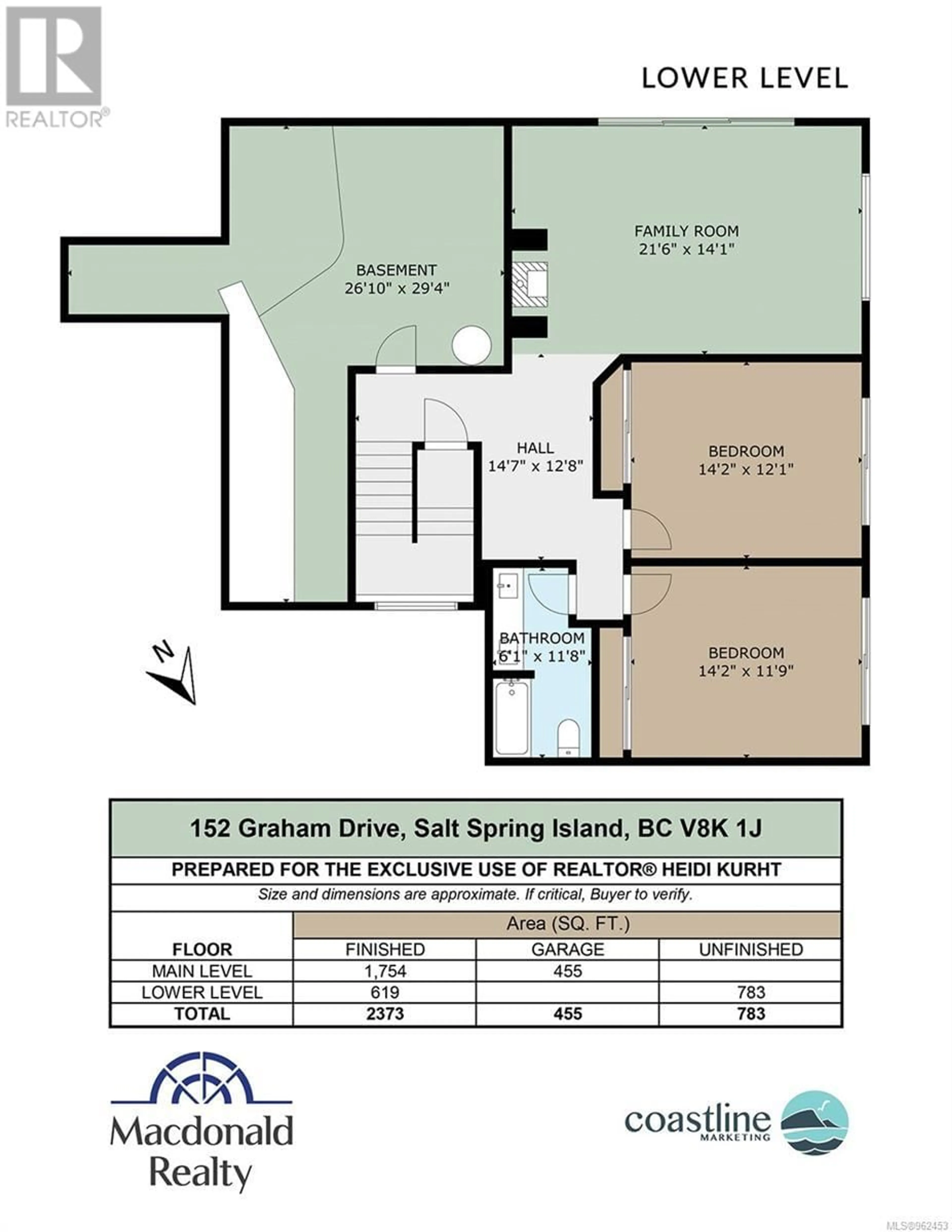 Floor plan for 152 Graham Dr, Salt Spring British Columbia V8K1J5