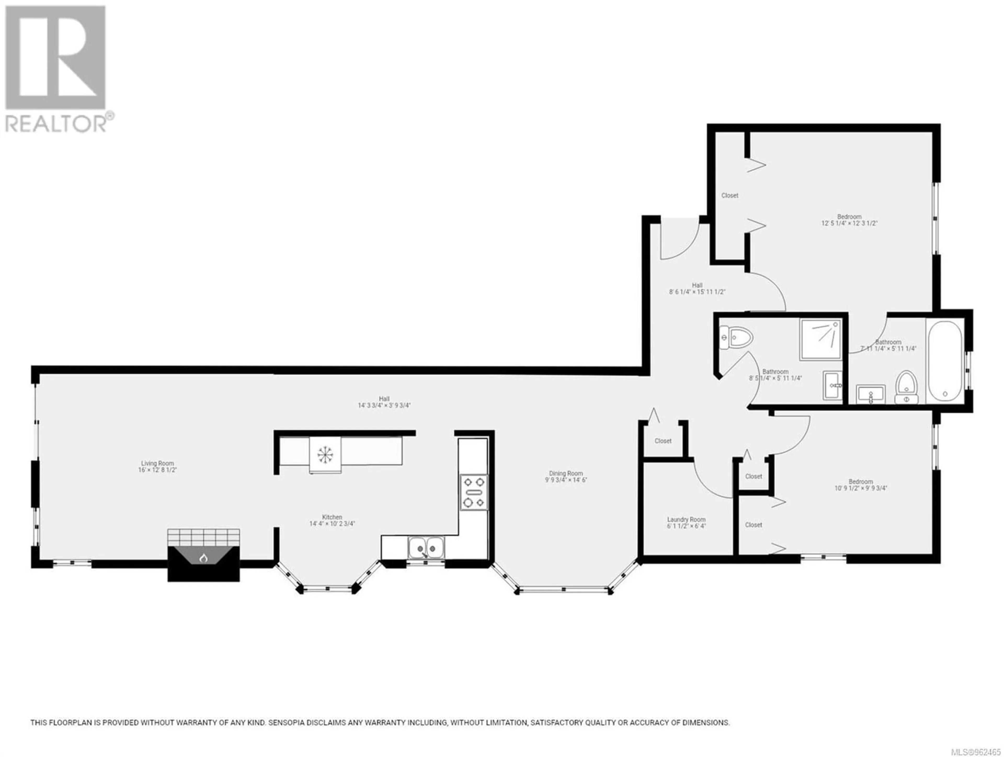 Floor plan for 308 1216 Island Hwy S, Campbell River British Columbia V9W1B5