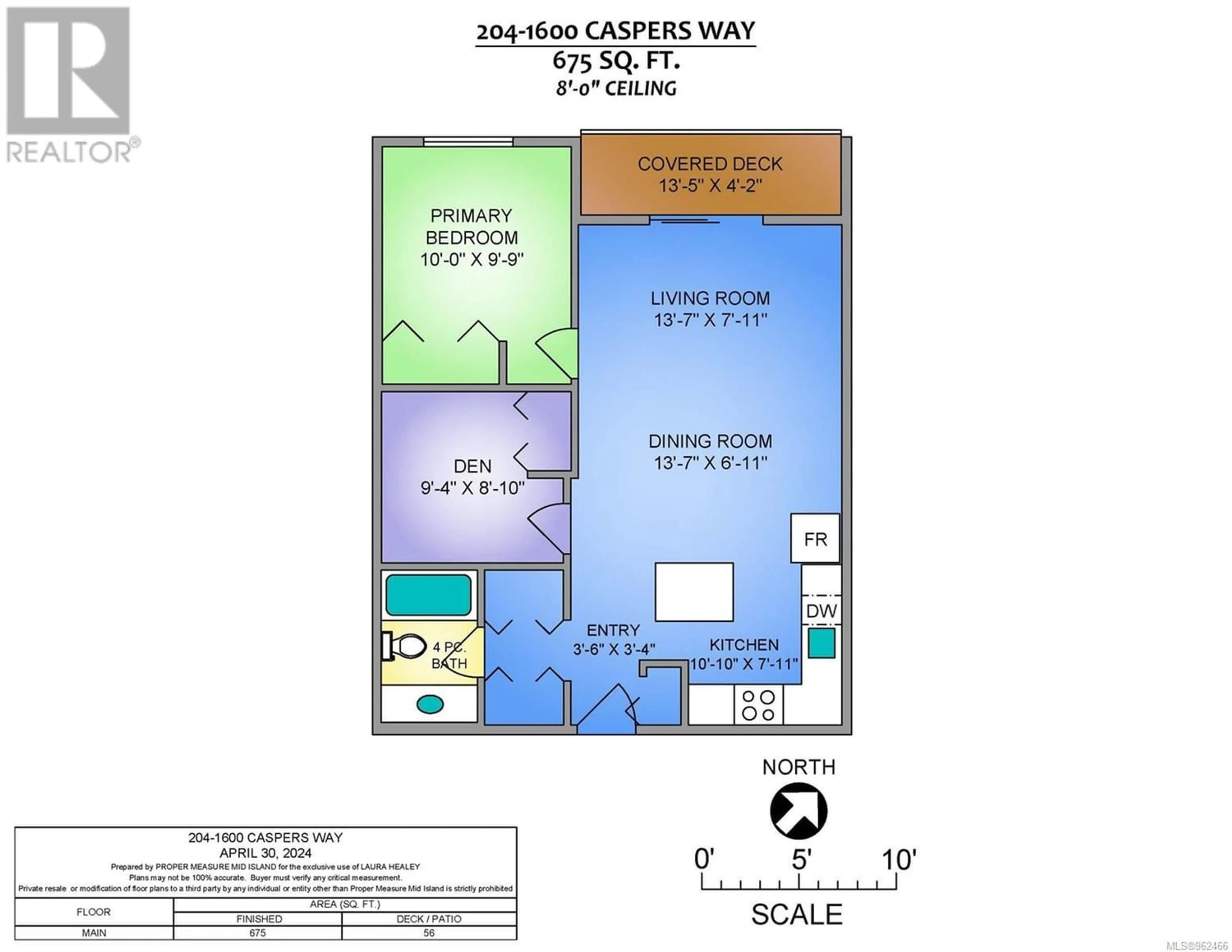 Floor plan for 204 1600 Caspers Way, Nanaimo British Columbia V9S5N2