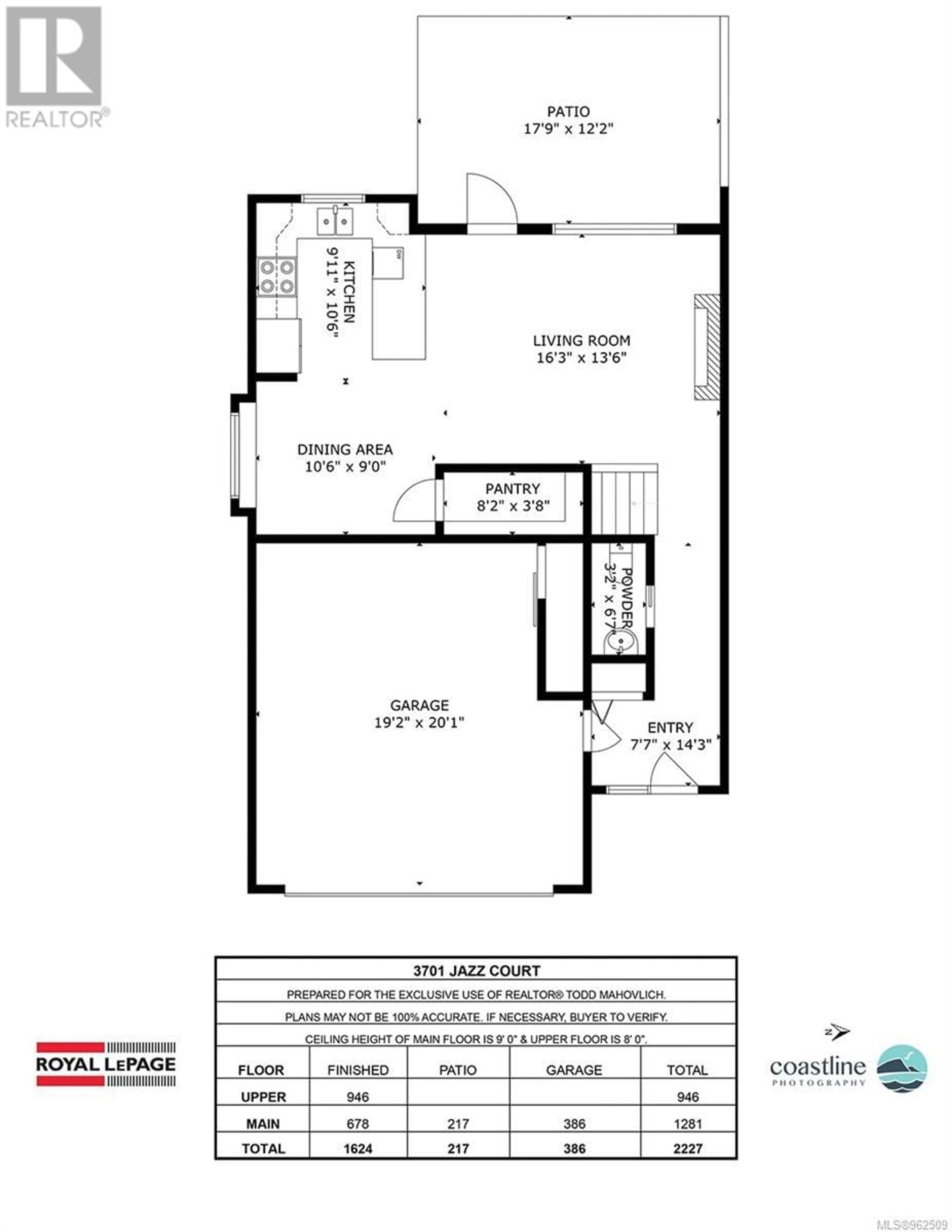 Floor plan for 3401 Jazz Crt, Langford British Columbia V9C0M6