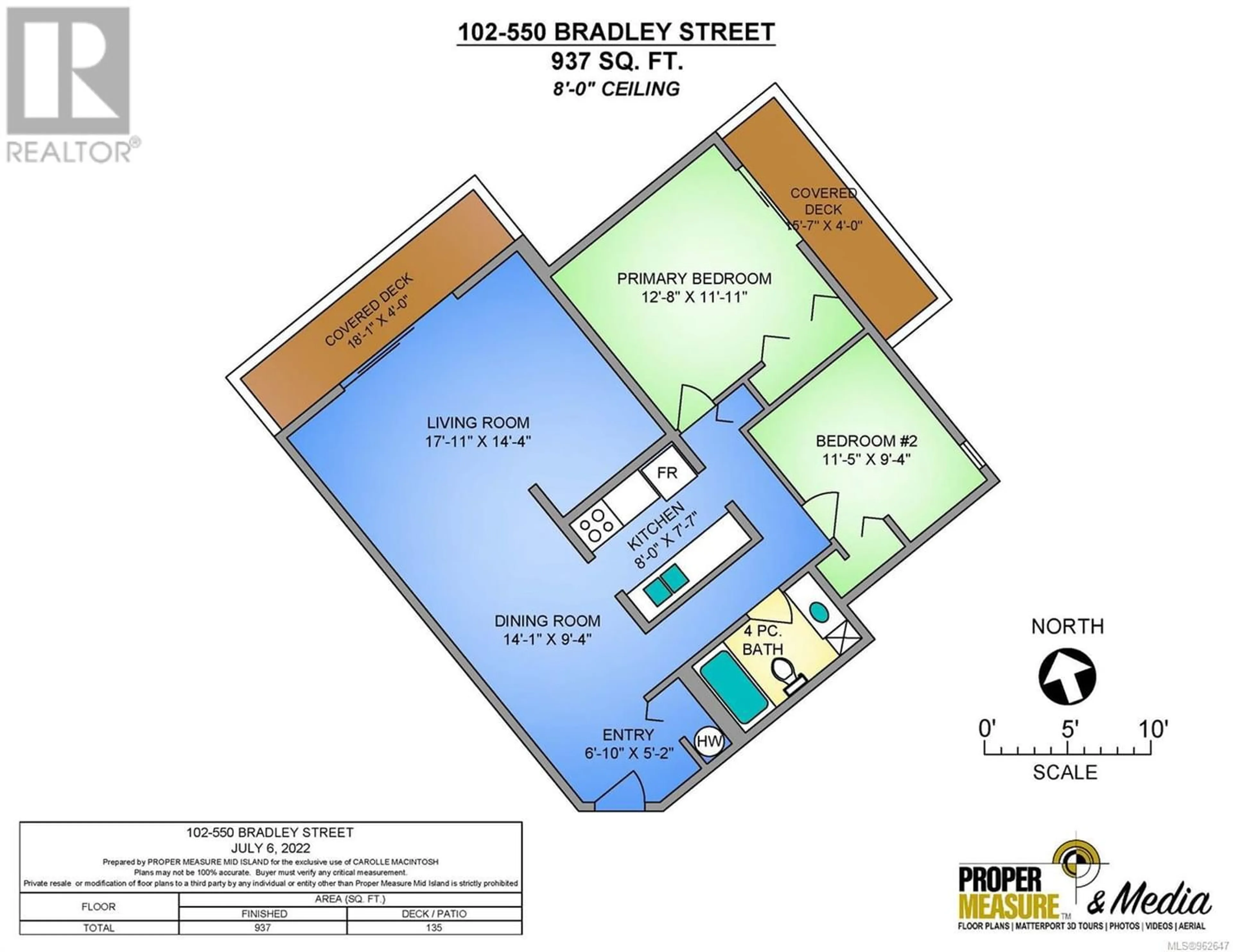 Floor plan for 102 550 Bradley St, Nanaimo British Columbia V9S5N4