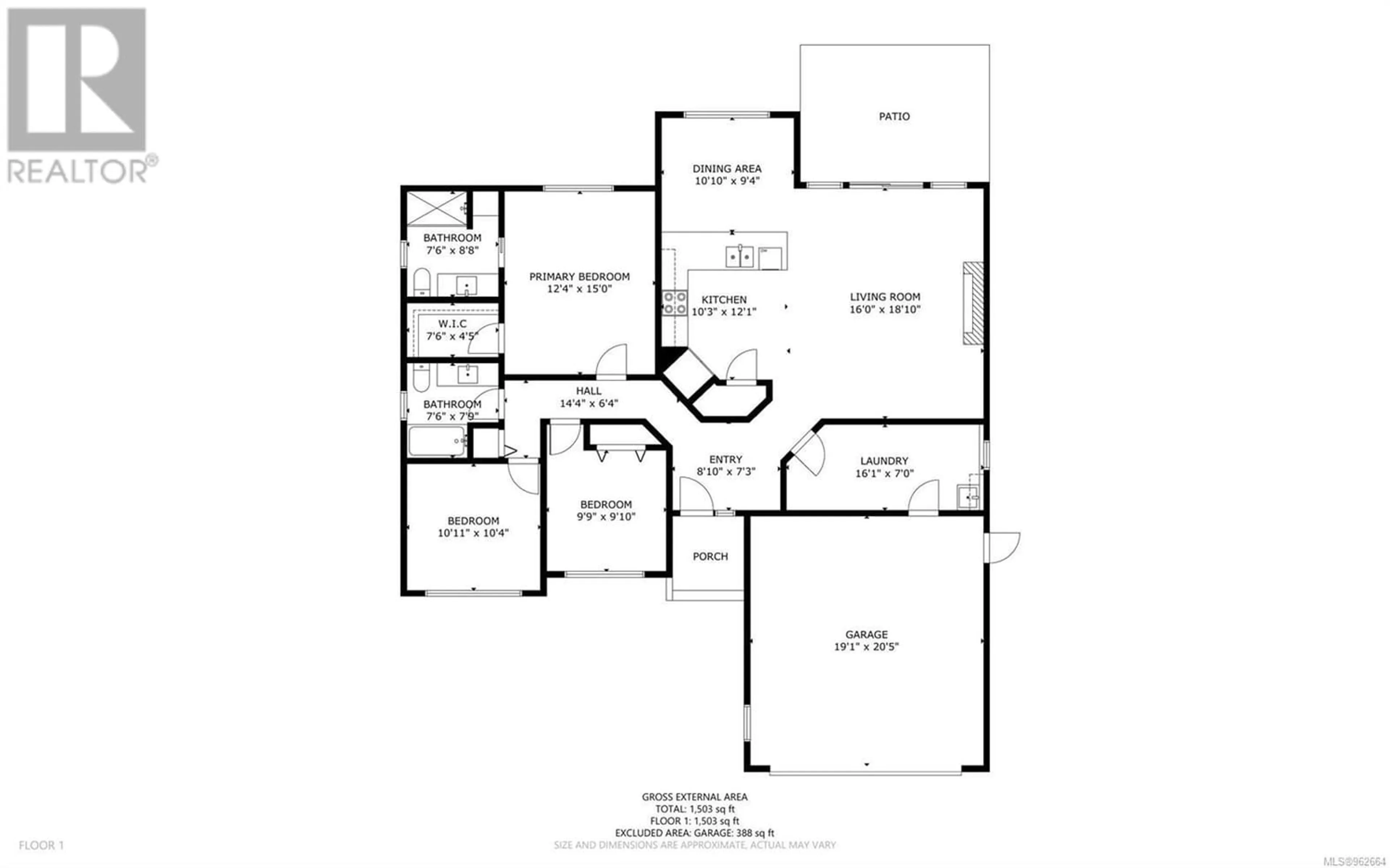 Floor plan for 3840 Discovery Dr, Campbell River British Columbia V9W4X4