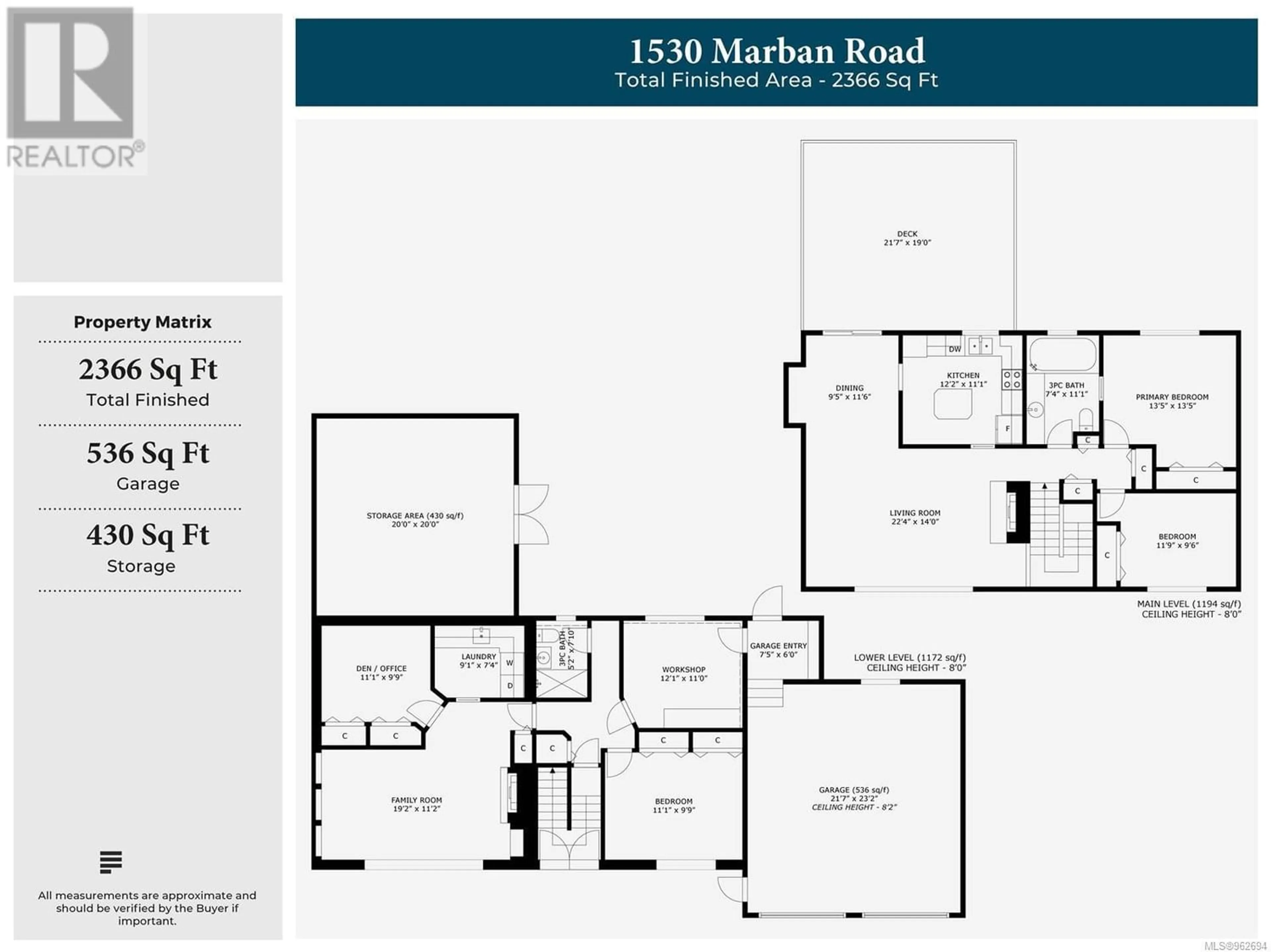 Floor plan for 1530 Marban Rd, Nanaimo British Columbia V9X1A1