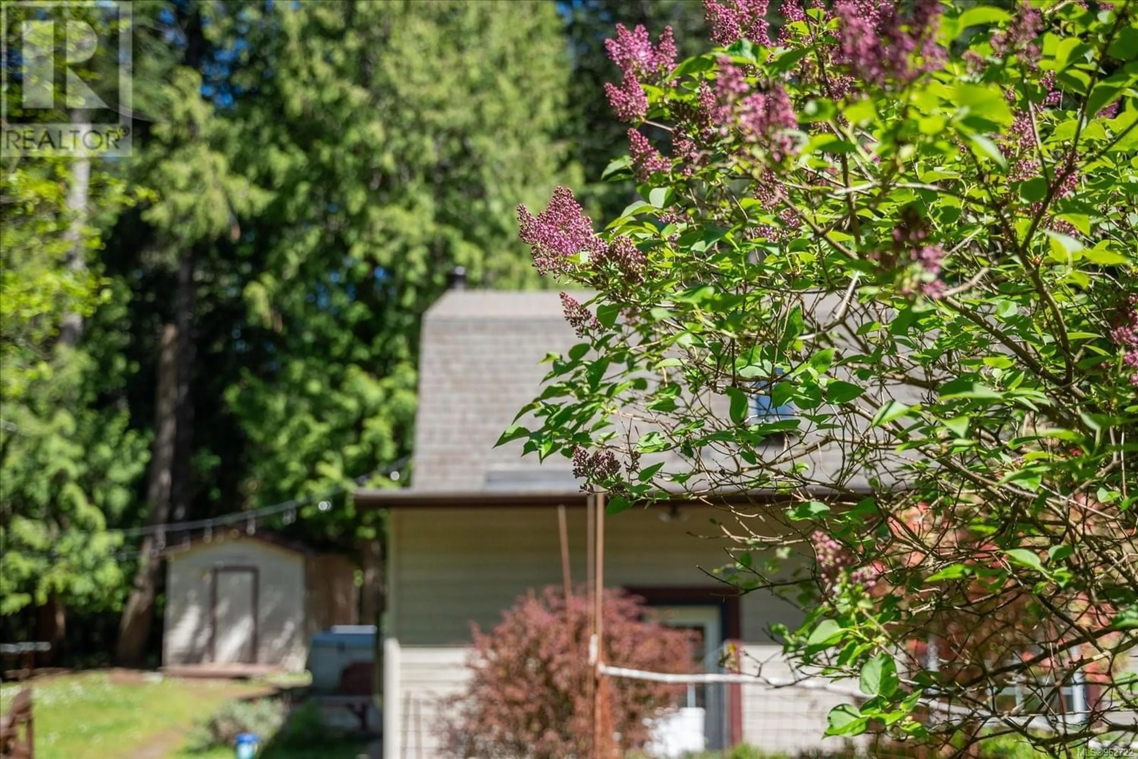 Patio, the fenced backyard for 1650 Hess Rd, Gabriola Island British Columbia V0R1X6