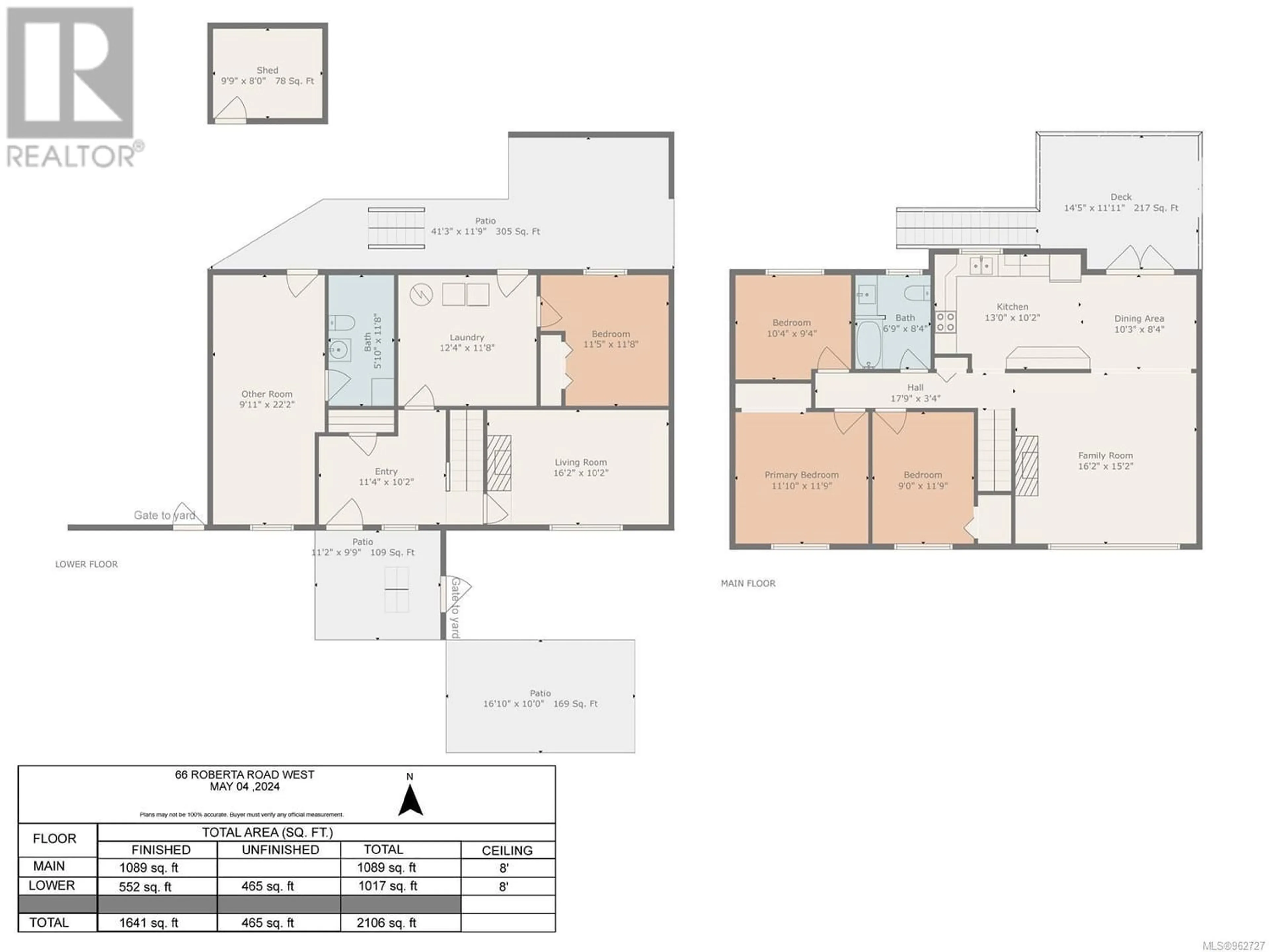 Floor plan for 66 Roberta Rd W, Nanaimo British Columbia V9X1A6