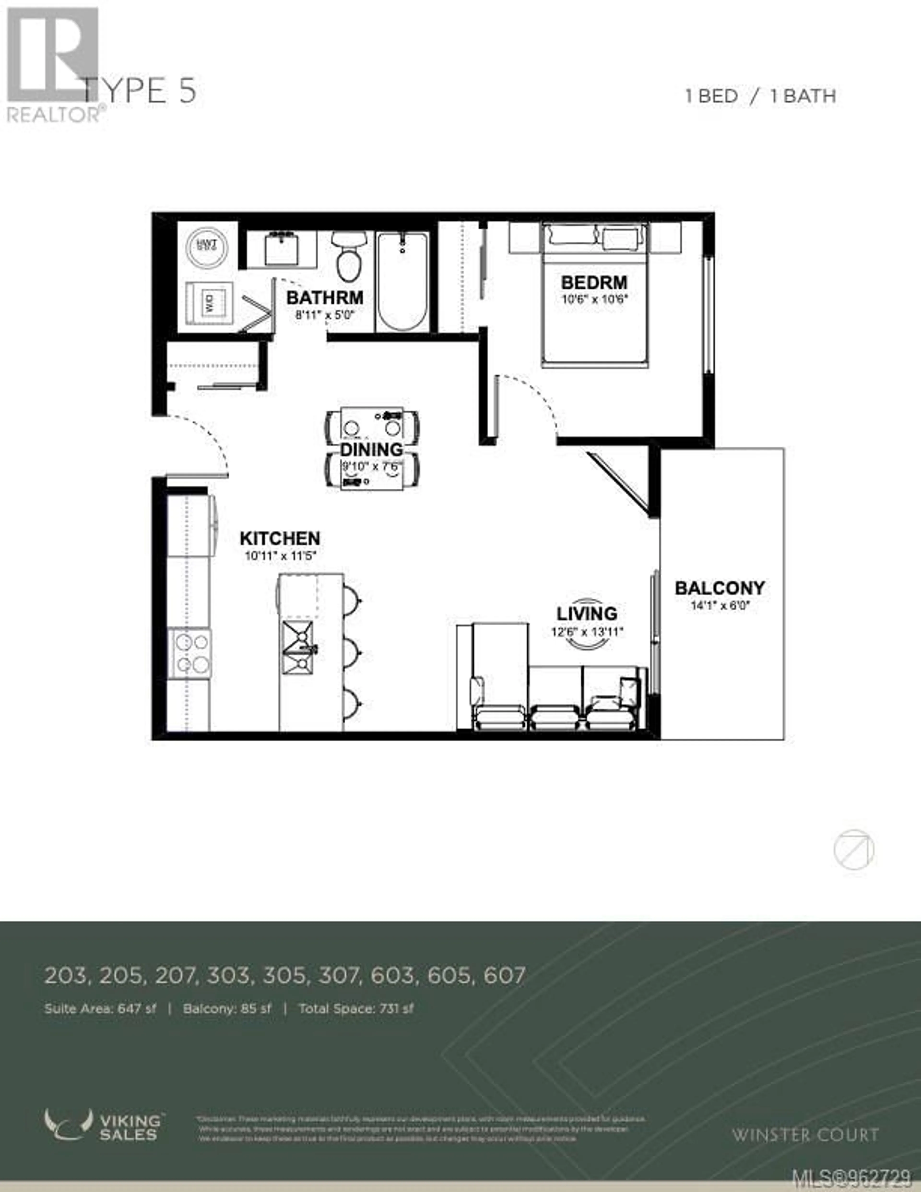 Floor plan for 307 2770 Winster Rd, Langford British Columbia V9B3P5