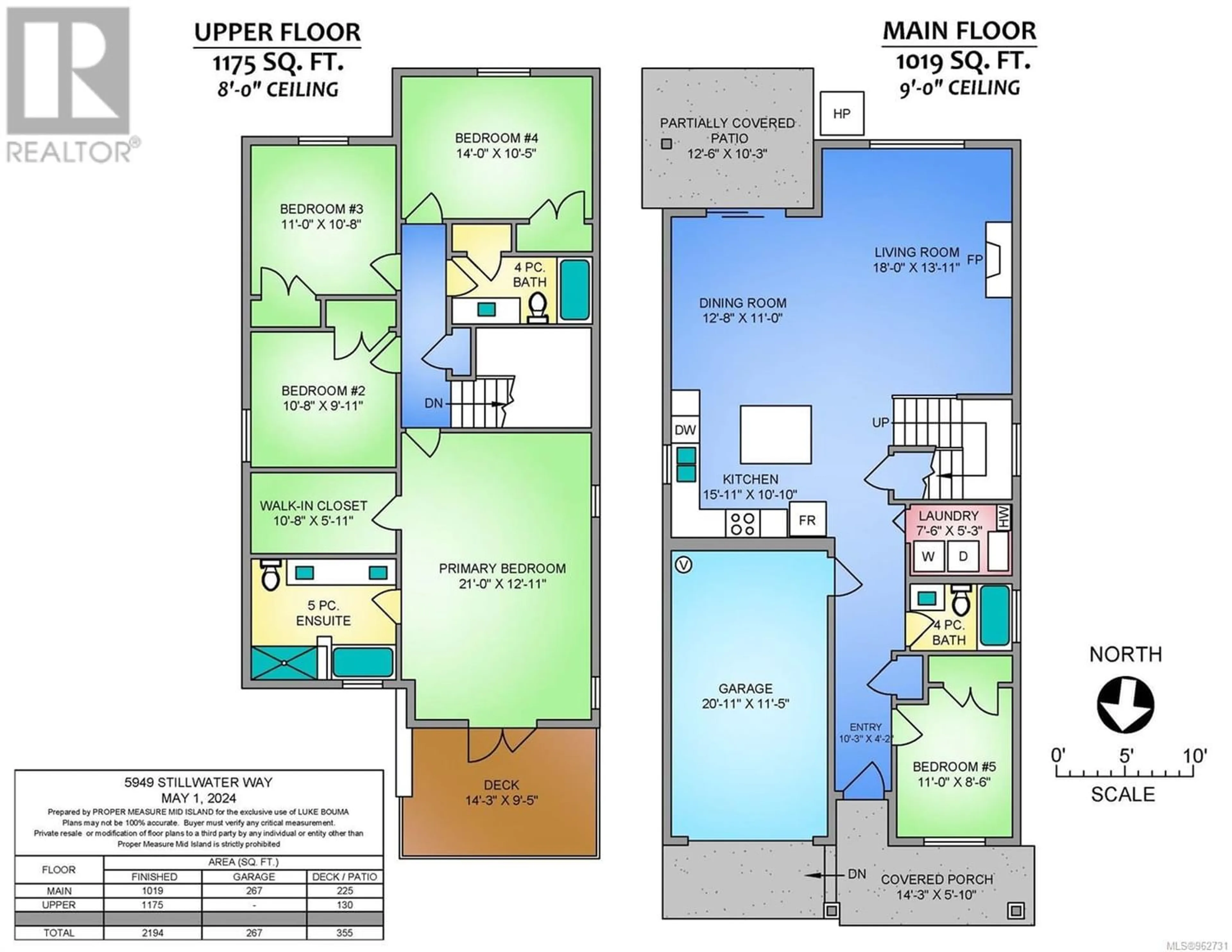 Floor plan for 5949 Stillwater Way, Nanaimo British Columbia V9T0J6