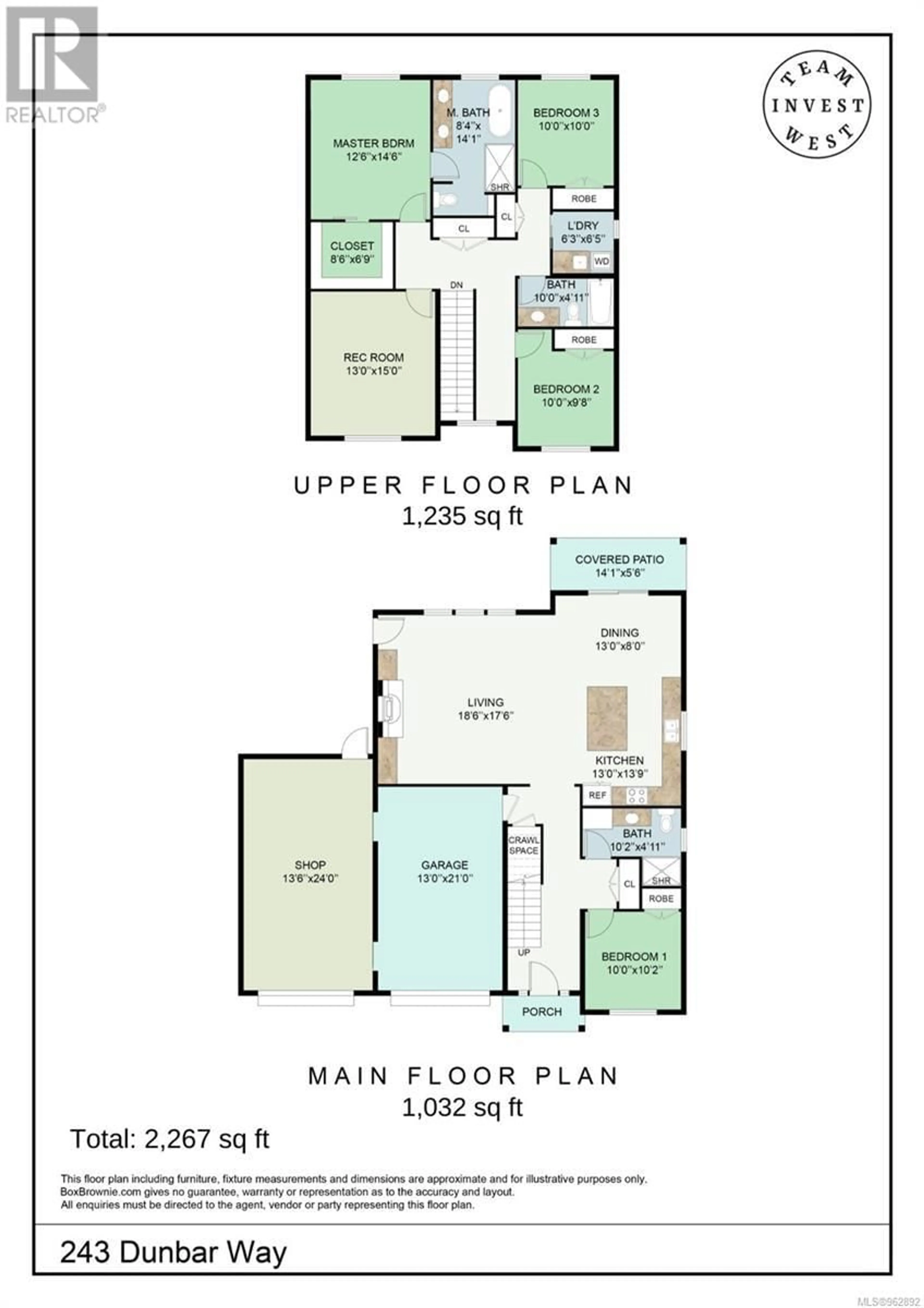 Floor plan for 243 Dunbar Way, Parksville British Columbia V9P0G6