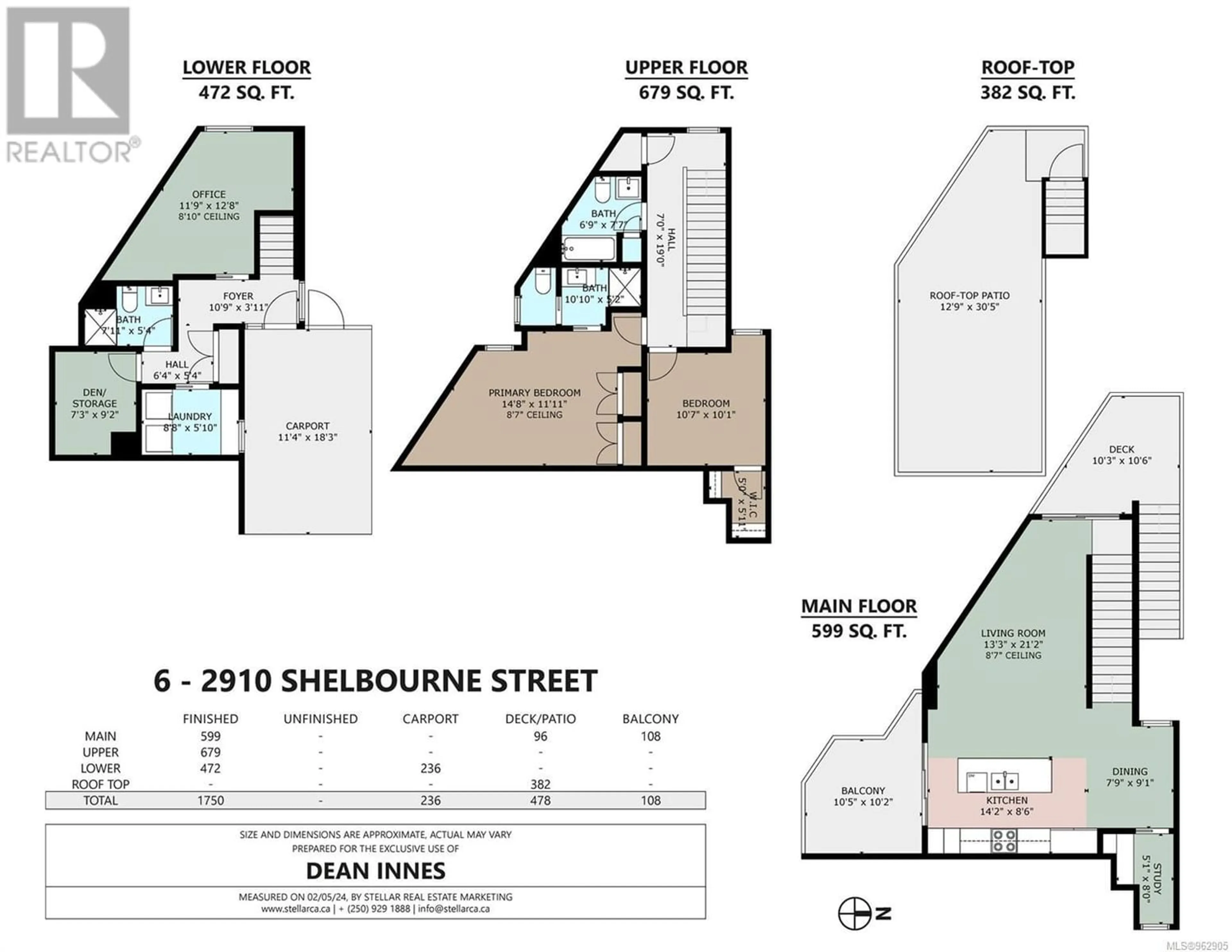 Floor plan for 6 2910 Shelbourne St, Victoria British Columbia V8R4M6