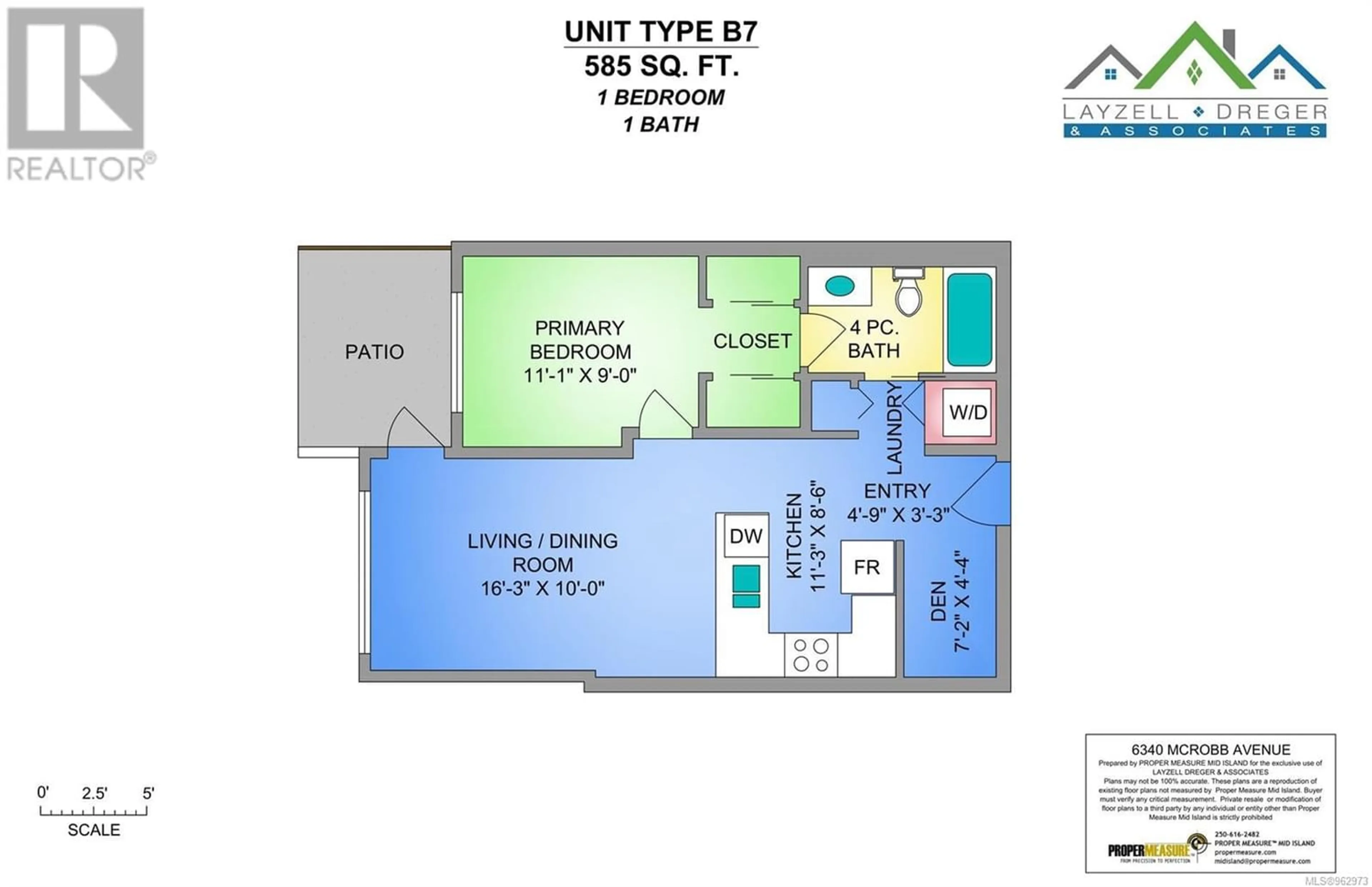 Floor plan for 107 6340 McRobb Ave, Nanaimo British Columbia V9V1L2