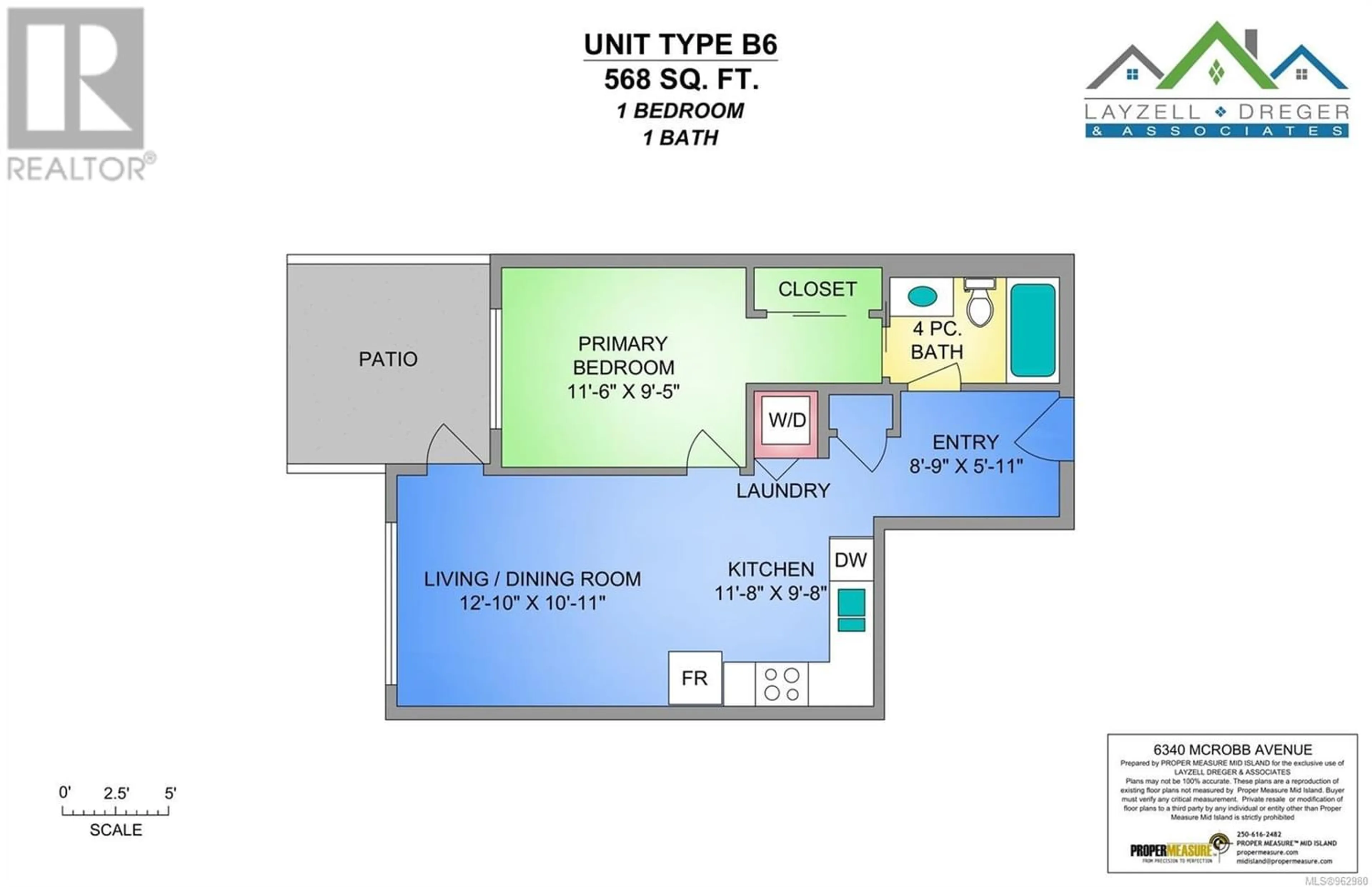 Floor plan for 401 6340 McRobb Ave, Nanaimo British Columbia V9V1L2