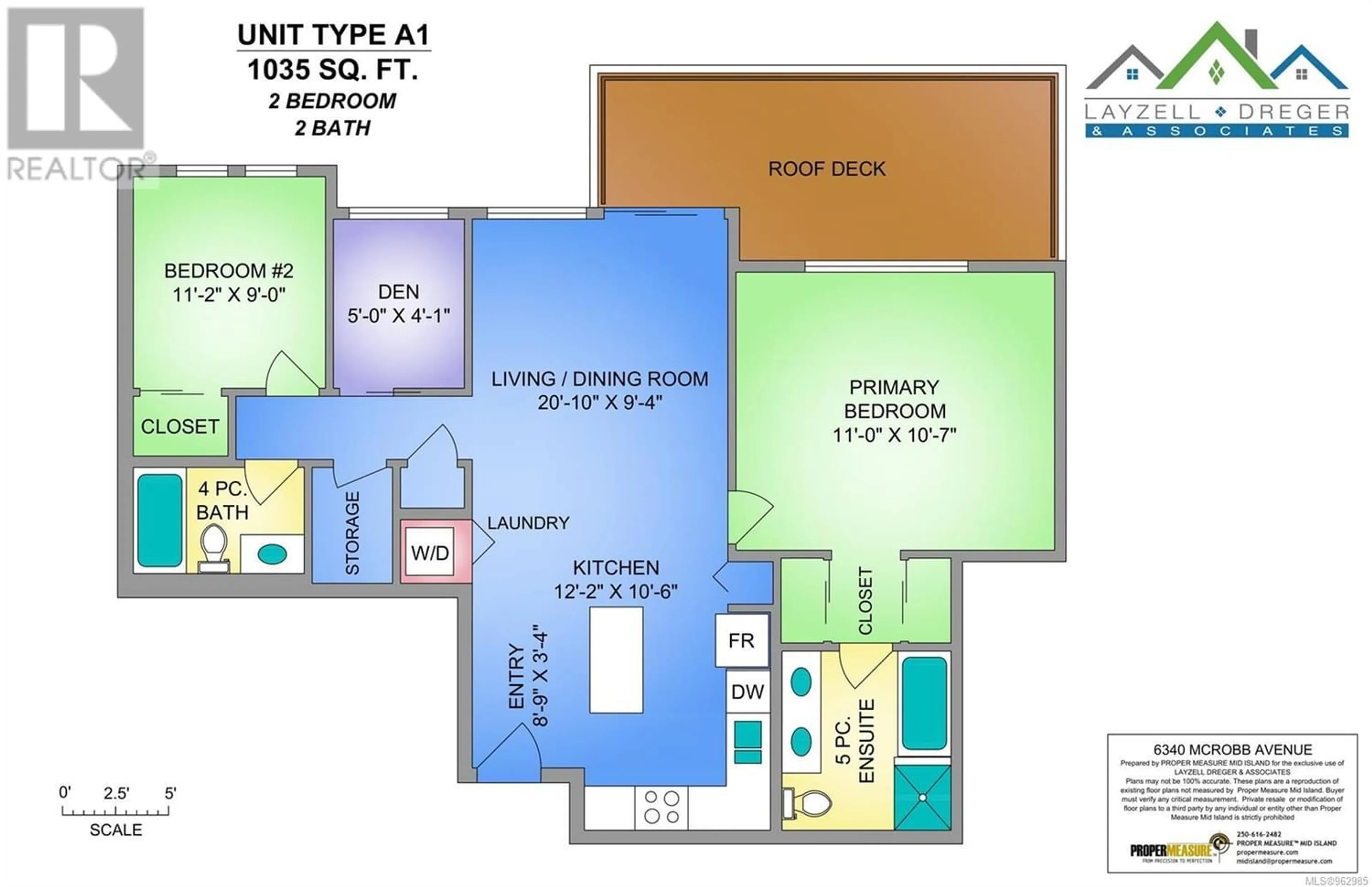 Floor plan for 602 6340 McRobb Ave, Nanaimo British Columbia V9V1L2