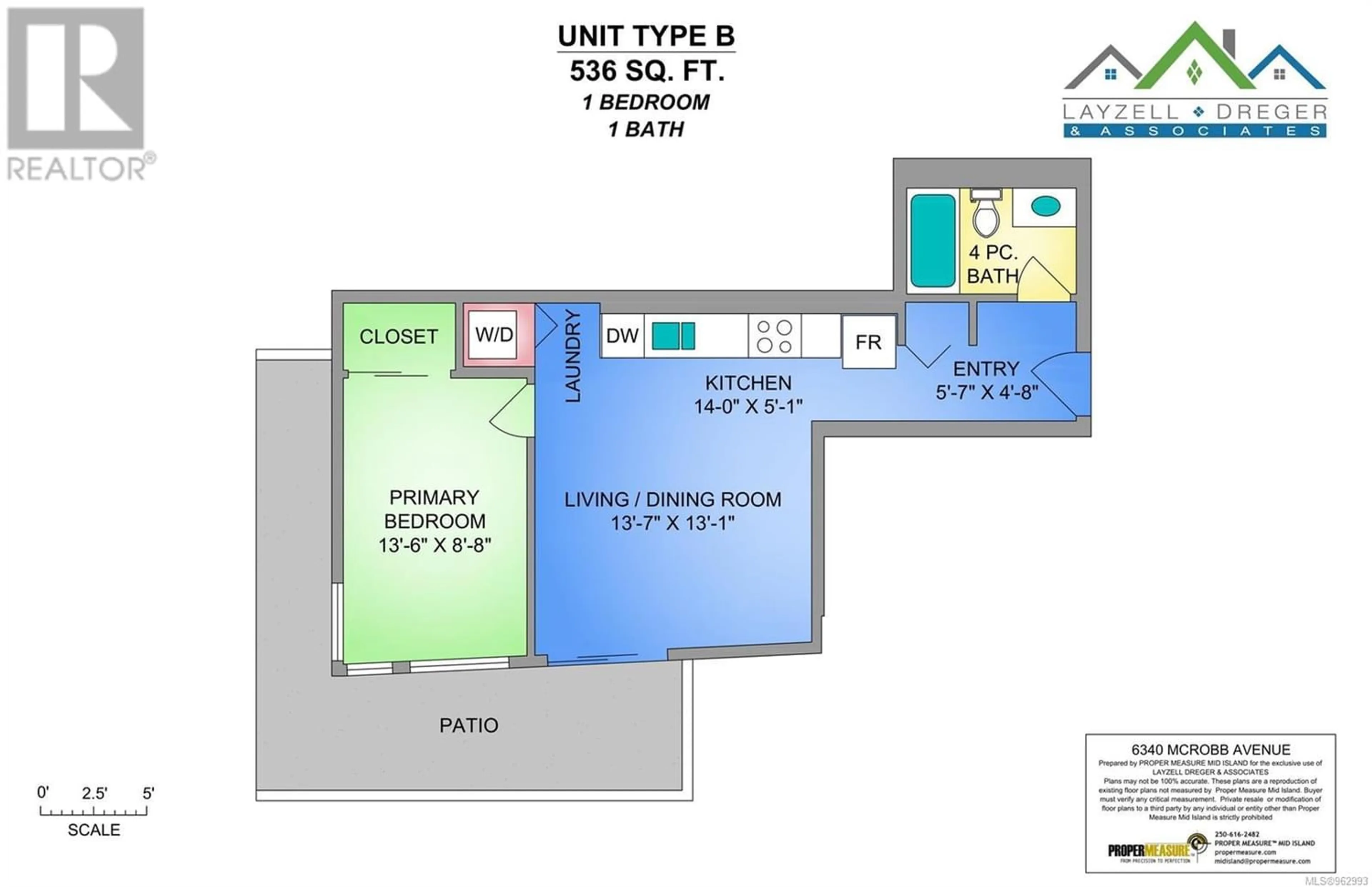 Floor plan for 210 6340 McRobb Ave, Nanaimo British Columbia V9V1L2