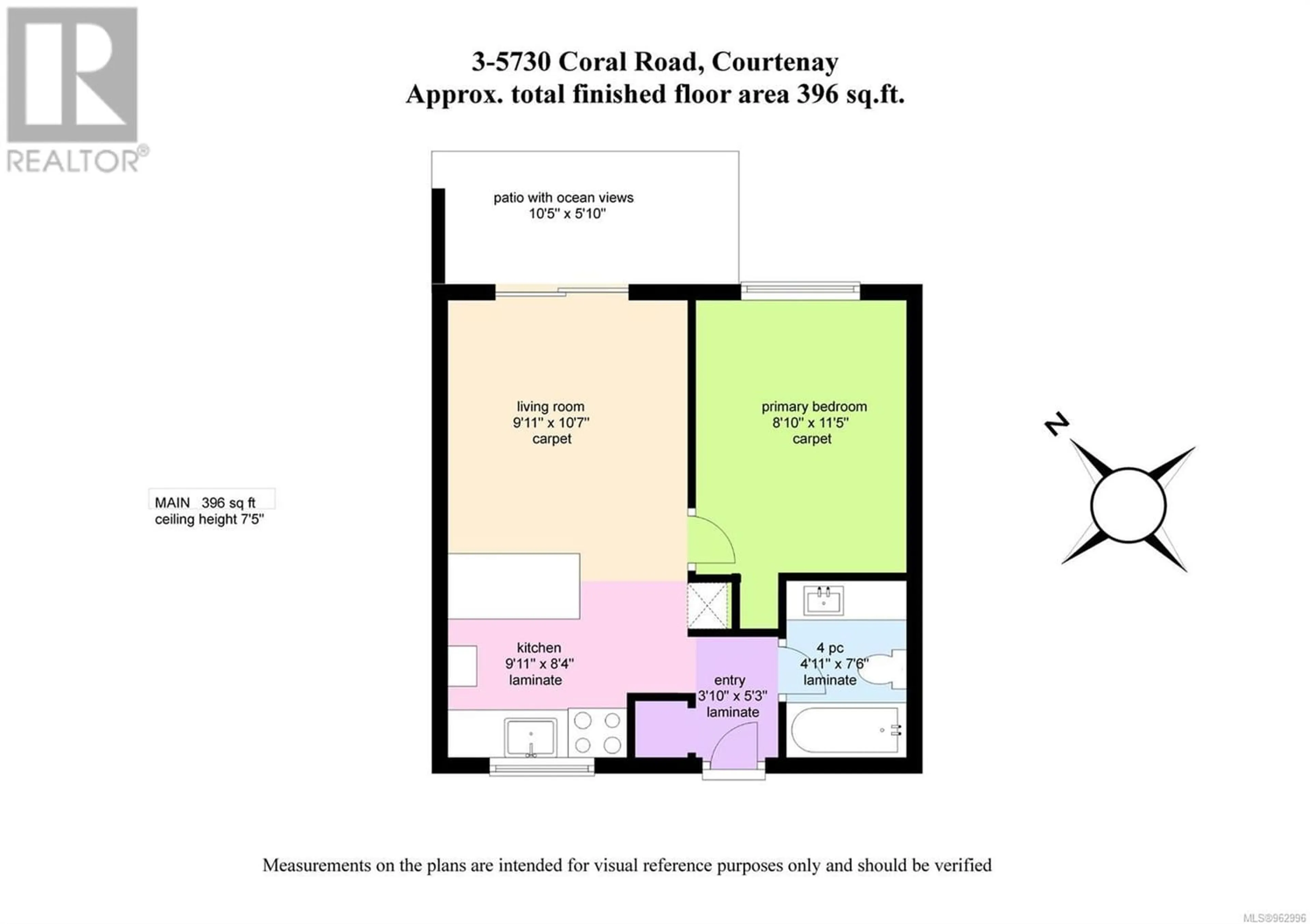 Floor plan for 3 5730 Coral Rd, Courtenay British Columbia V9J1W9