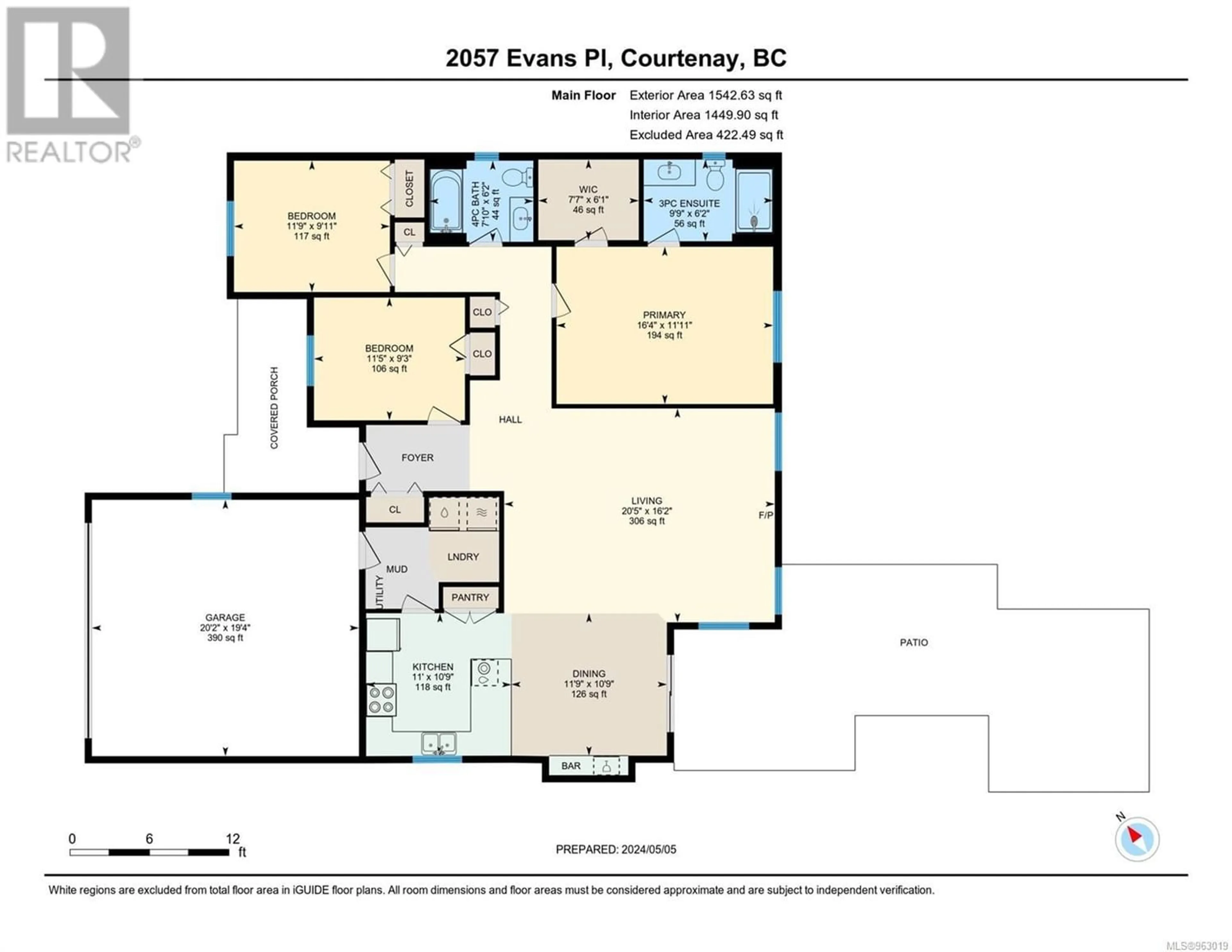 Floor plan for 2057 Evans Pl, Courtenay British Columbia V9N0A2