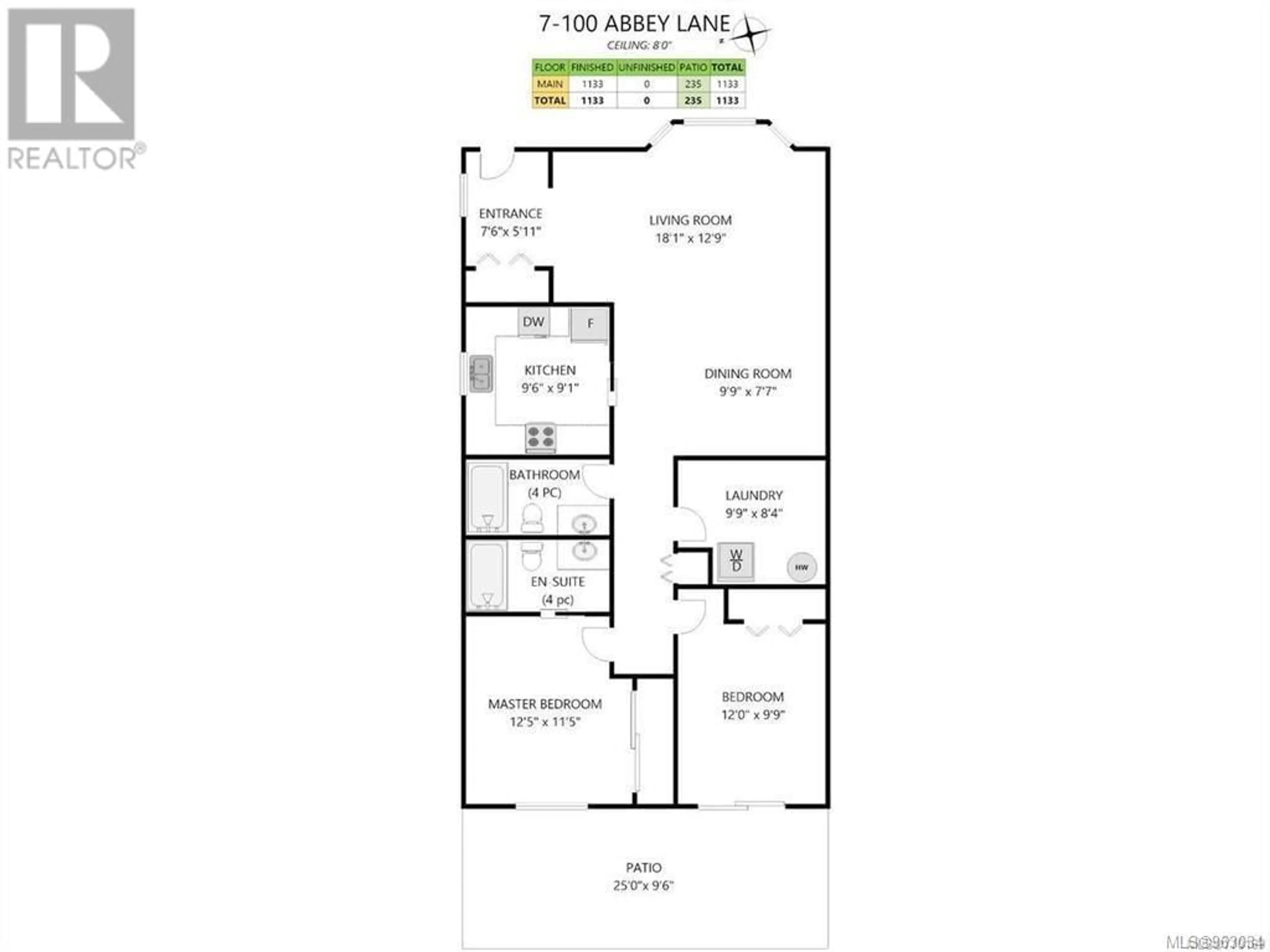 Floor plan for 7 100 Abbey Lane, Parksville British Columbia V9P1N4