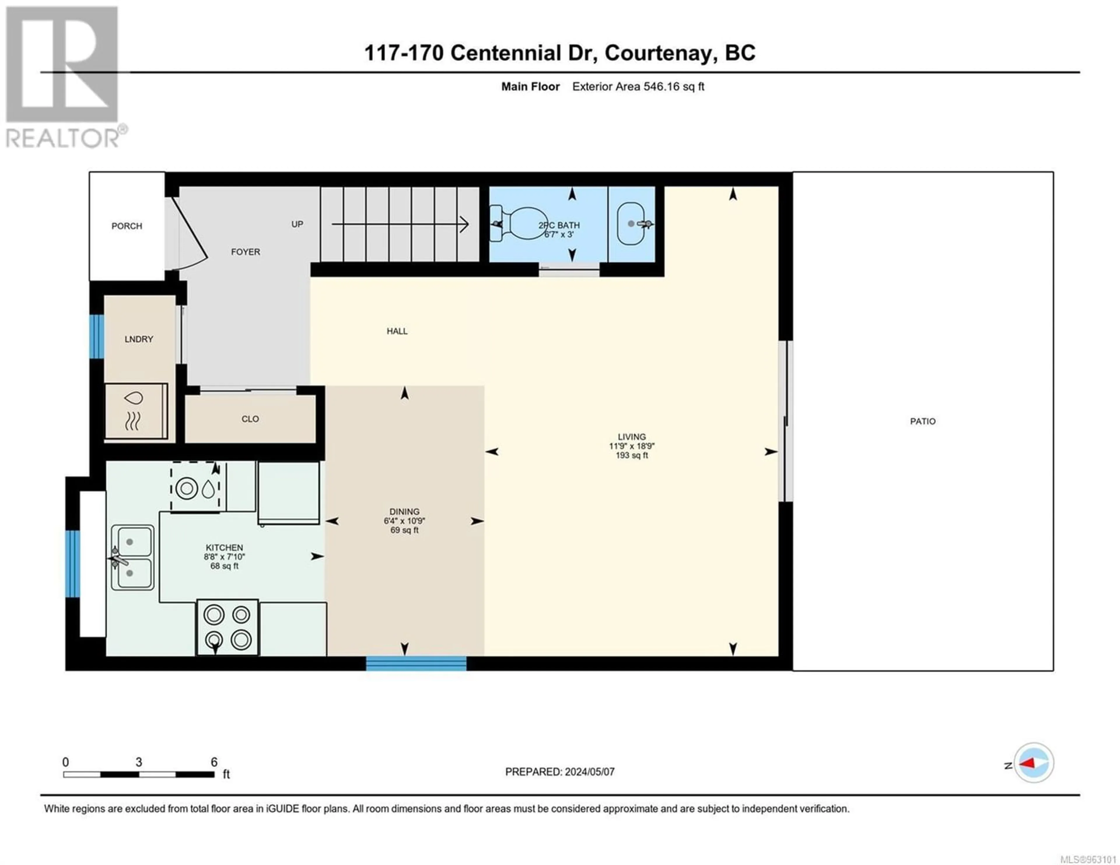Floor plan for 117 170 Centennial Dr, Courtenay British Columbia V9N9V7