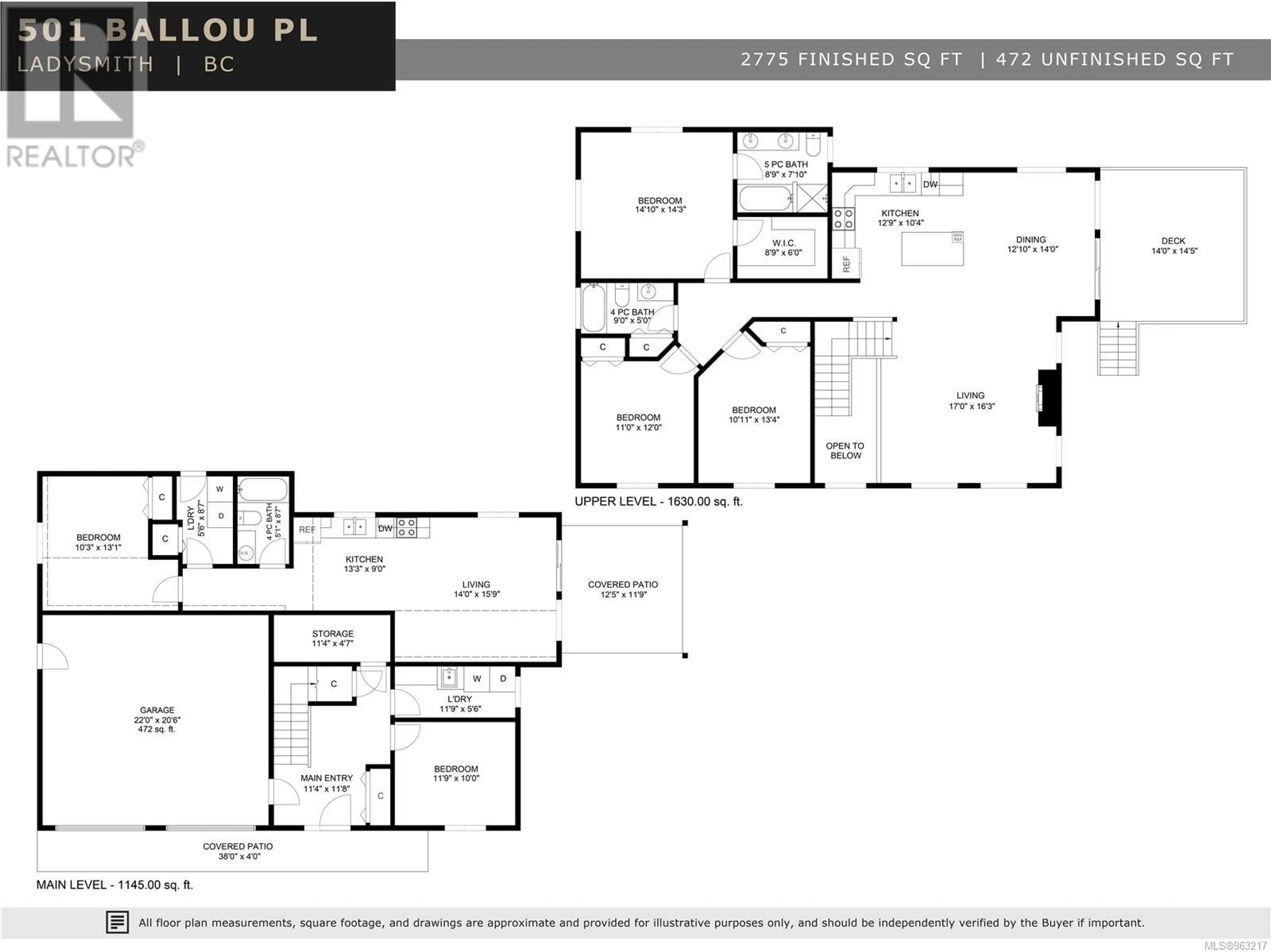 Floor plan for 501 Ballou Pl, Ladysmith British Columbia V9G2C7