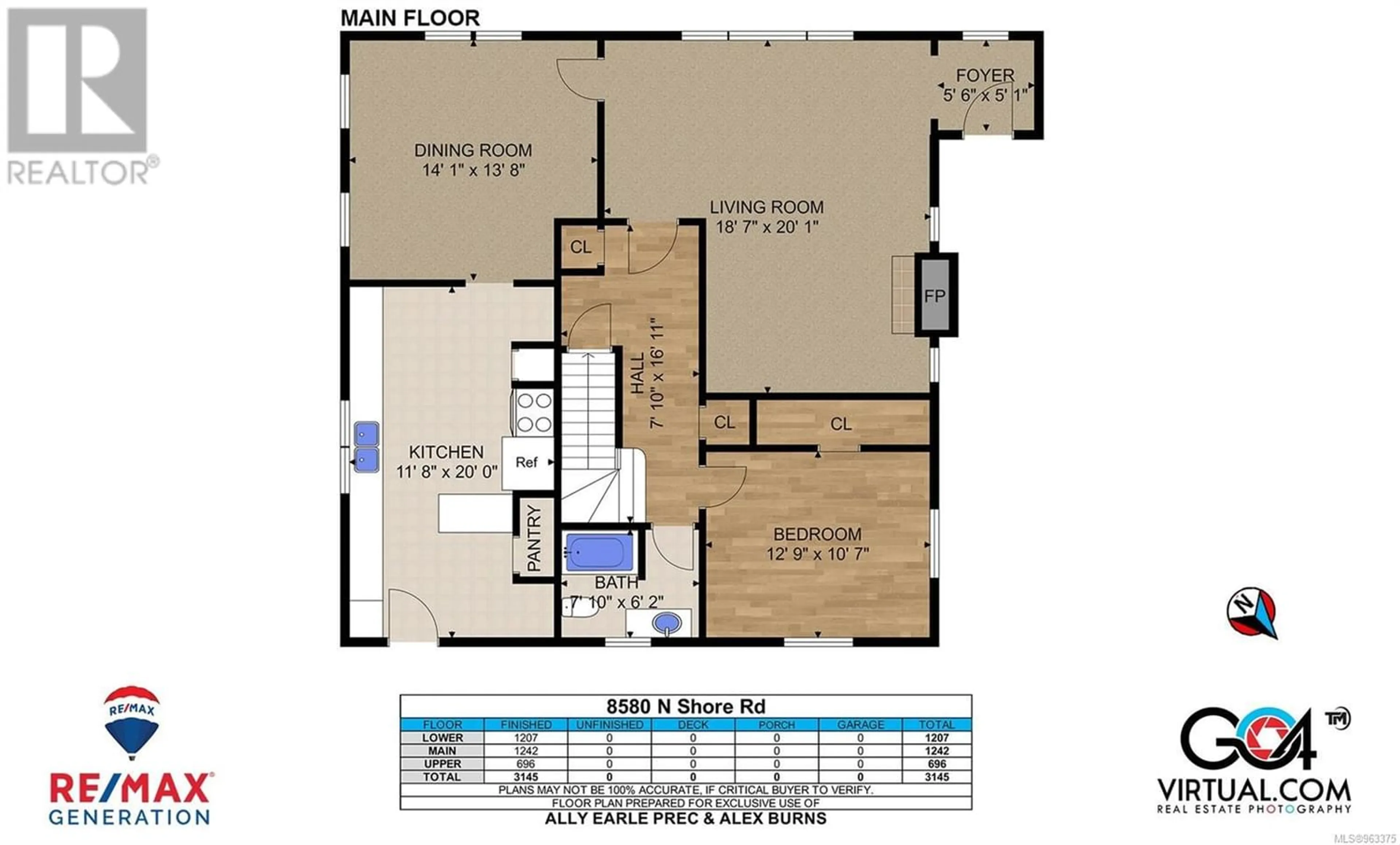 Floor plan for 8580 North Shore Rd, Lake Cowichan British Columbia V0R2G0