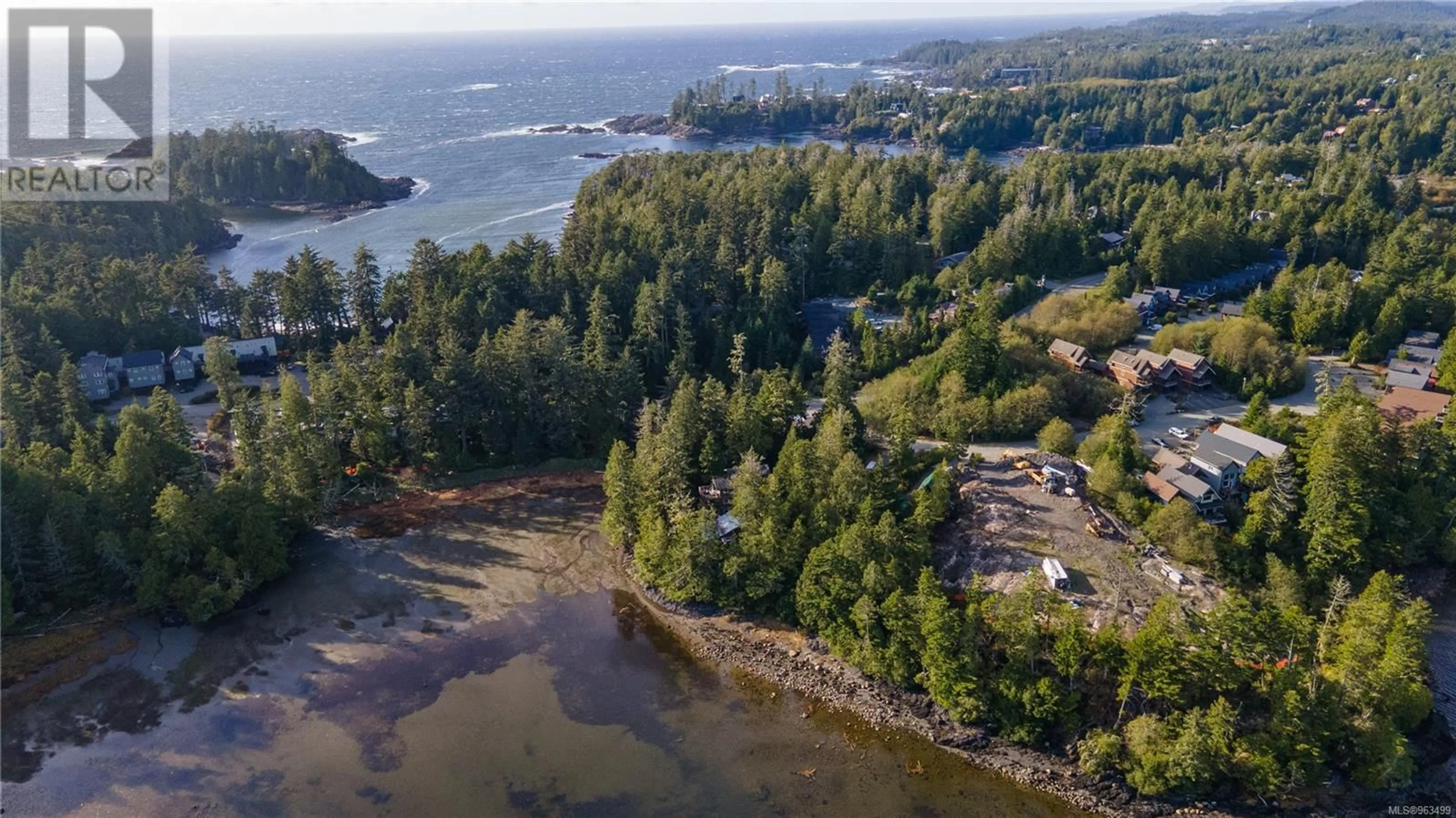 A pic from outside/outdoor area/front of a property/back of a property/a pic from drone, water/lake/river/ocean view for 225 BOARDWALK BOULEVARD, Ucluelet British Columbia V0R3A0