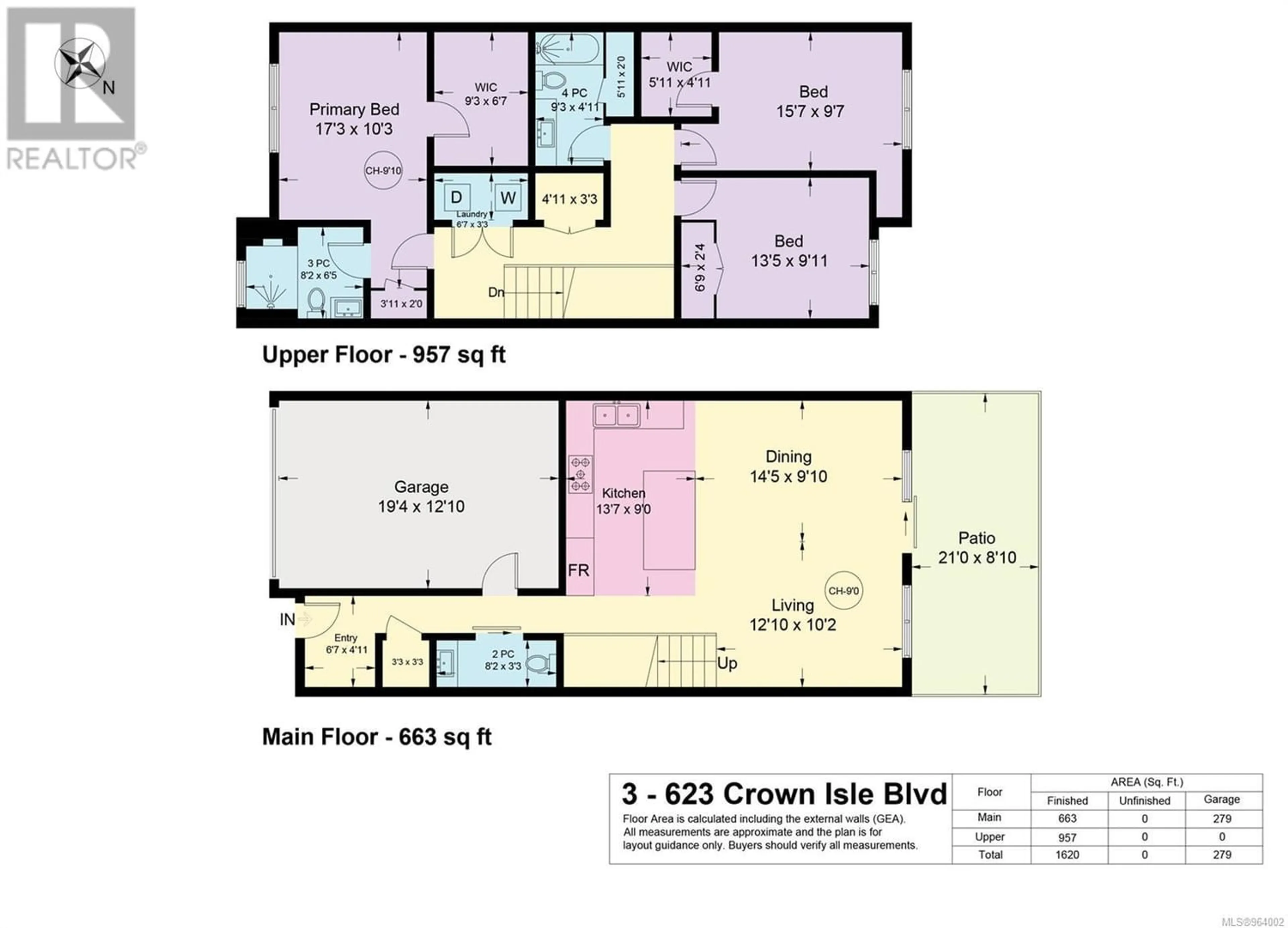 Floor plan for 3 623 Crown Isle Blvd, Courtenay British Columbia V9N9W1