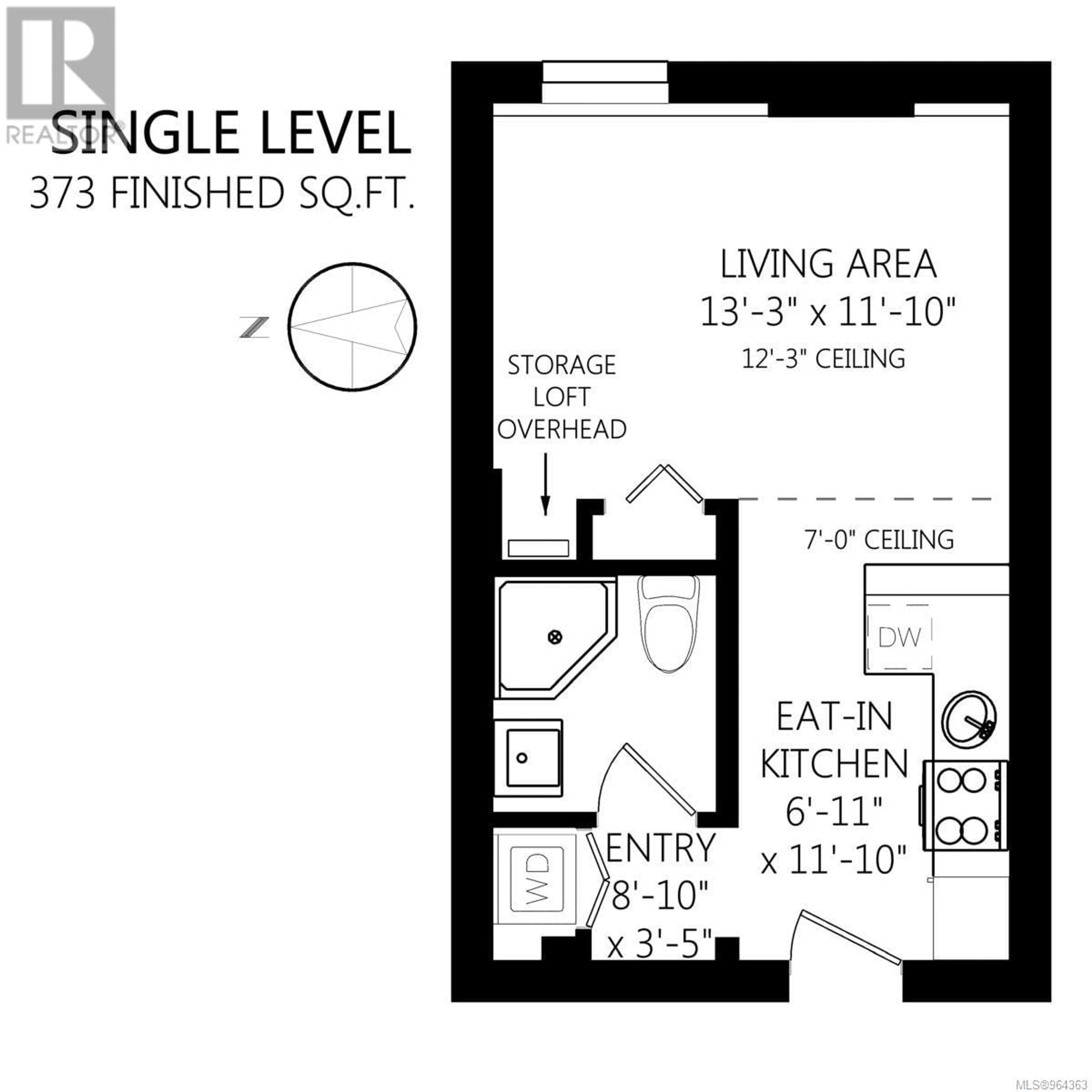 Floor plan for 208 562 yates St, Victoria British Columbia V8W1K8