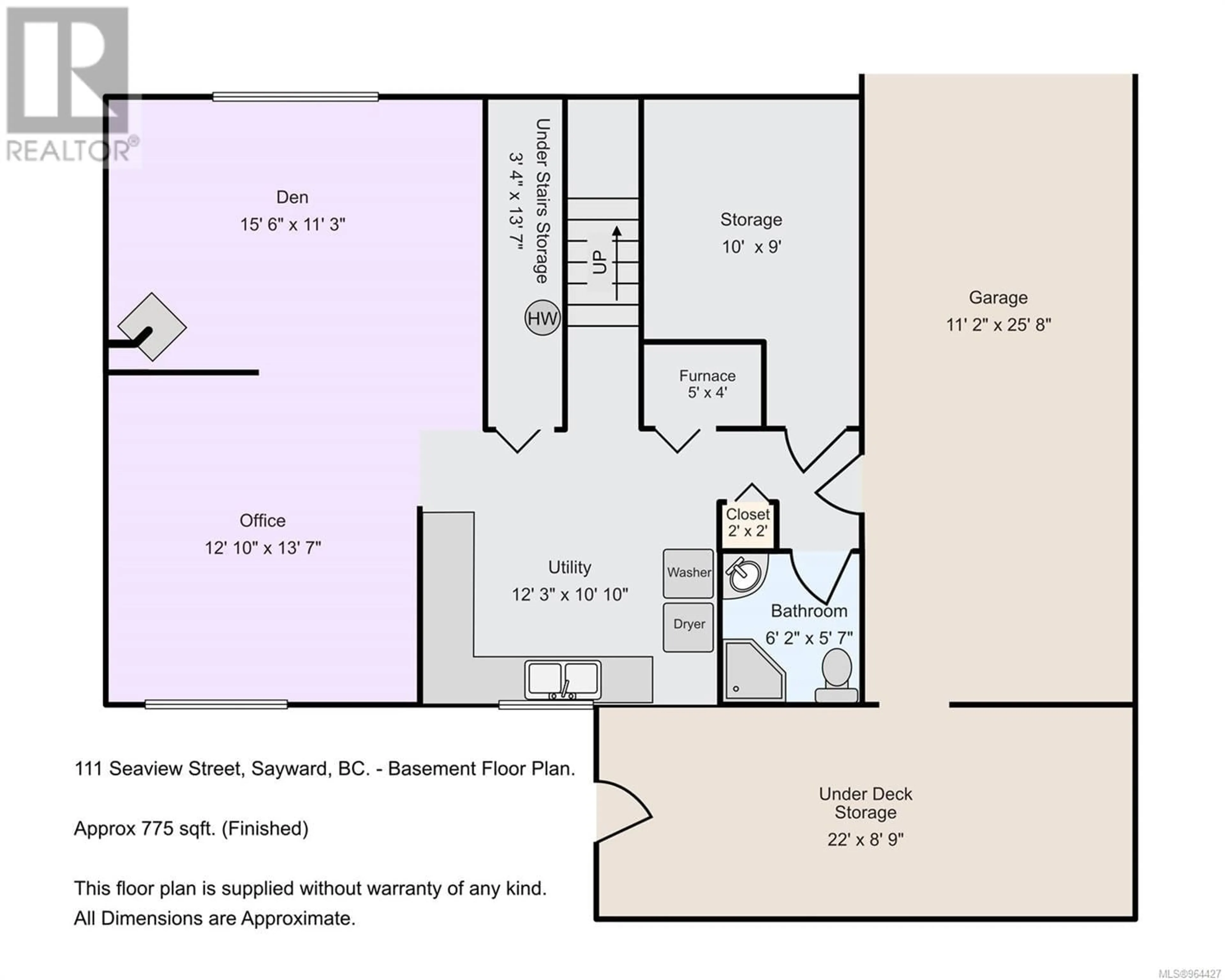 Floor plan for 111 Seaview St, Sayward British Columbia V0P1R0