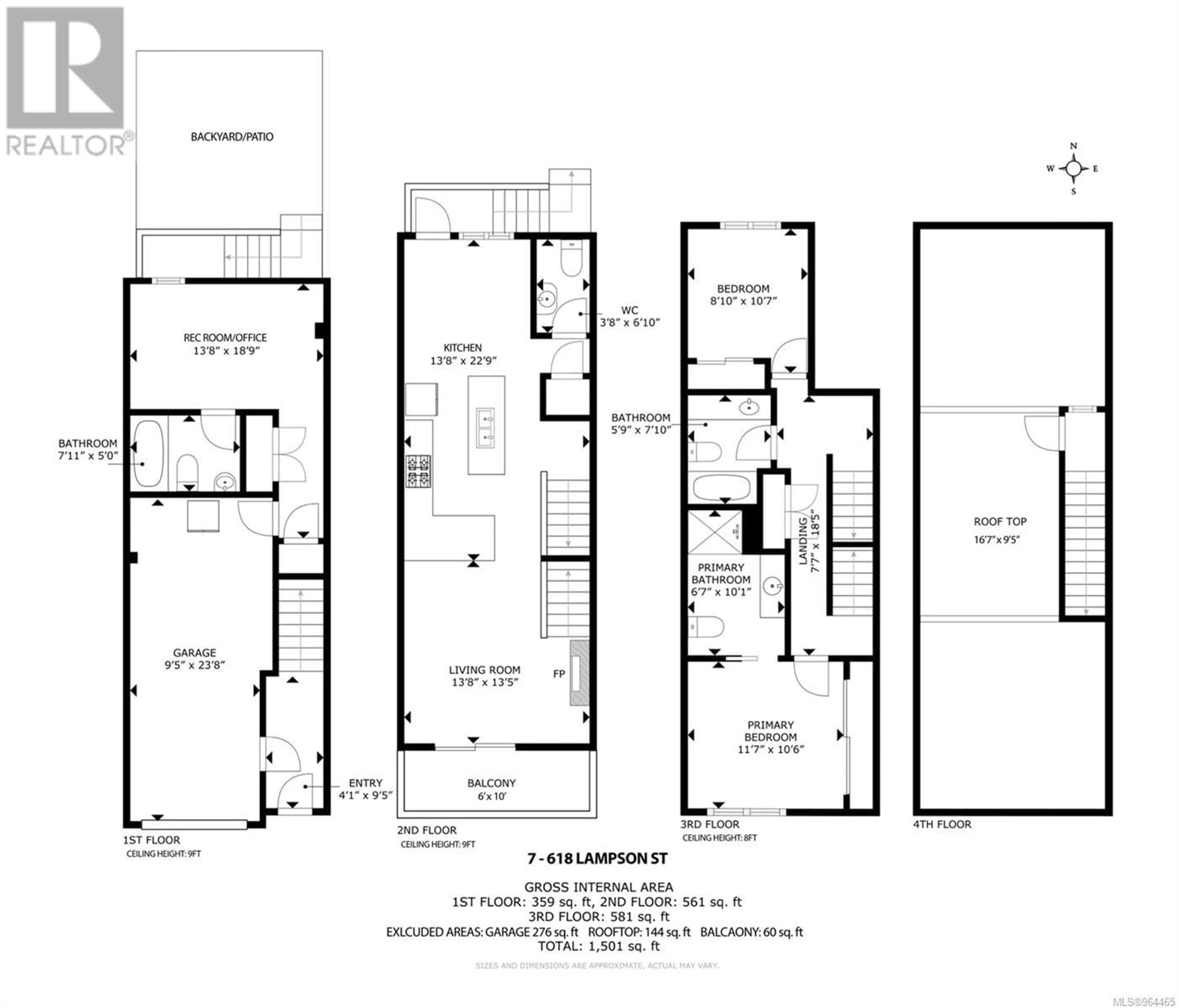 Floor plan for 7 618 Lampson St, Esquimalt British Columbia V9A6A1