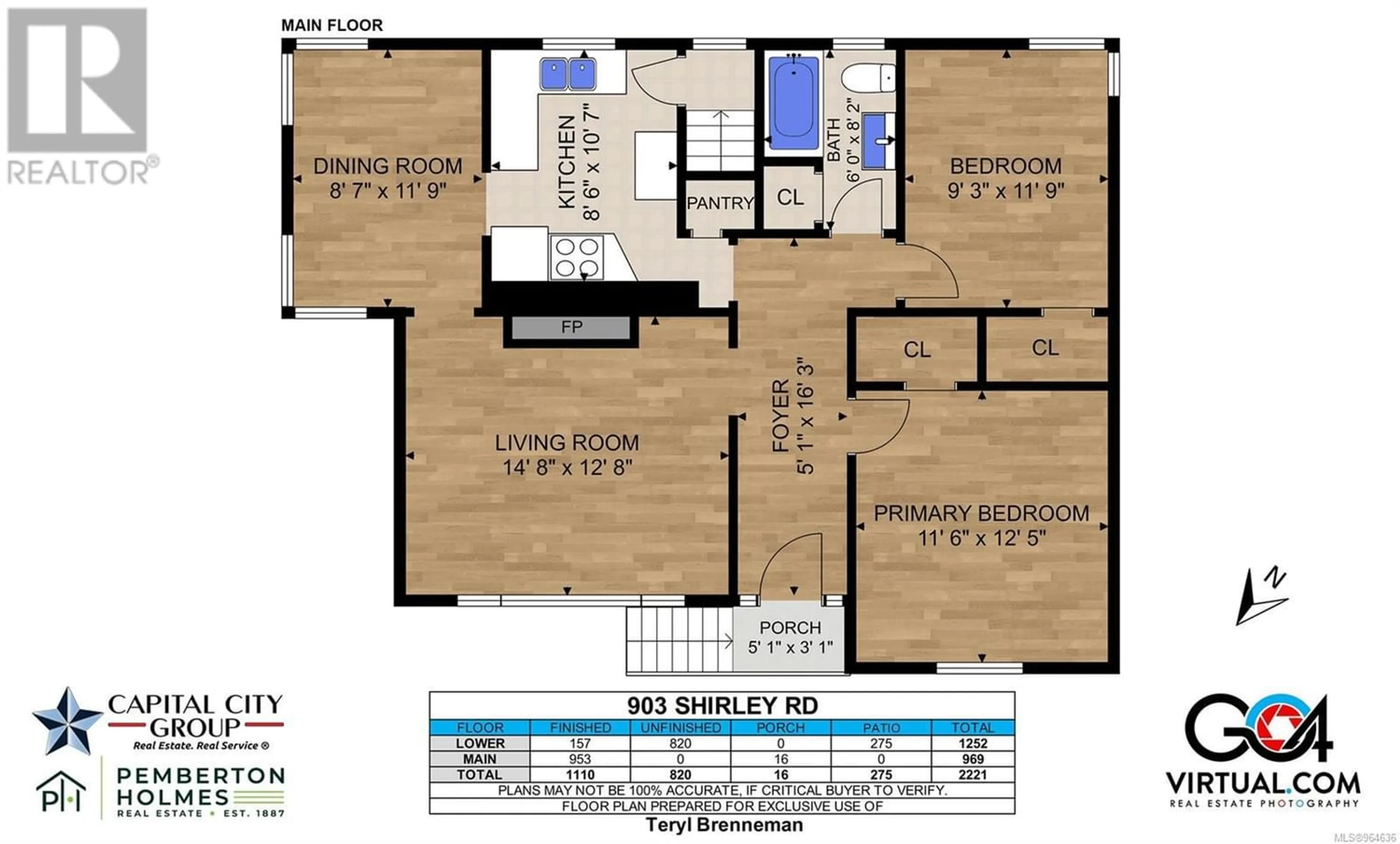 Floor plan for 903 Shirley Rd, Esquimalt British Columbia V9A6M3