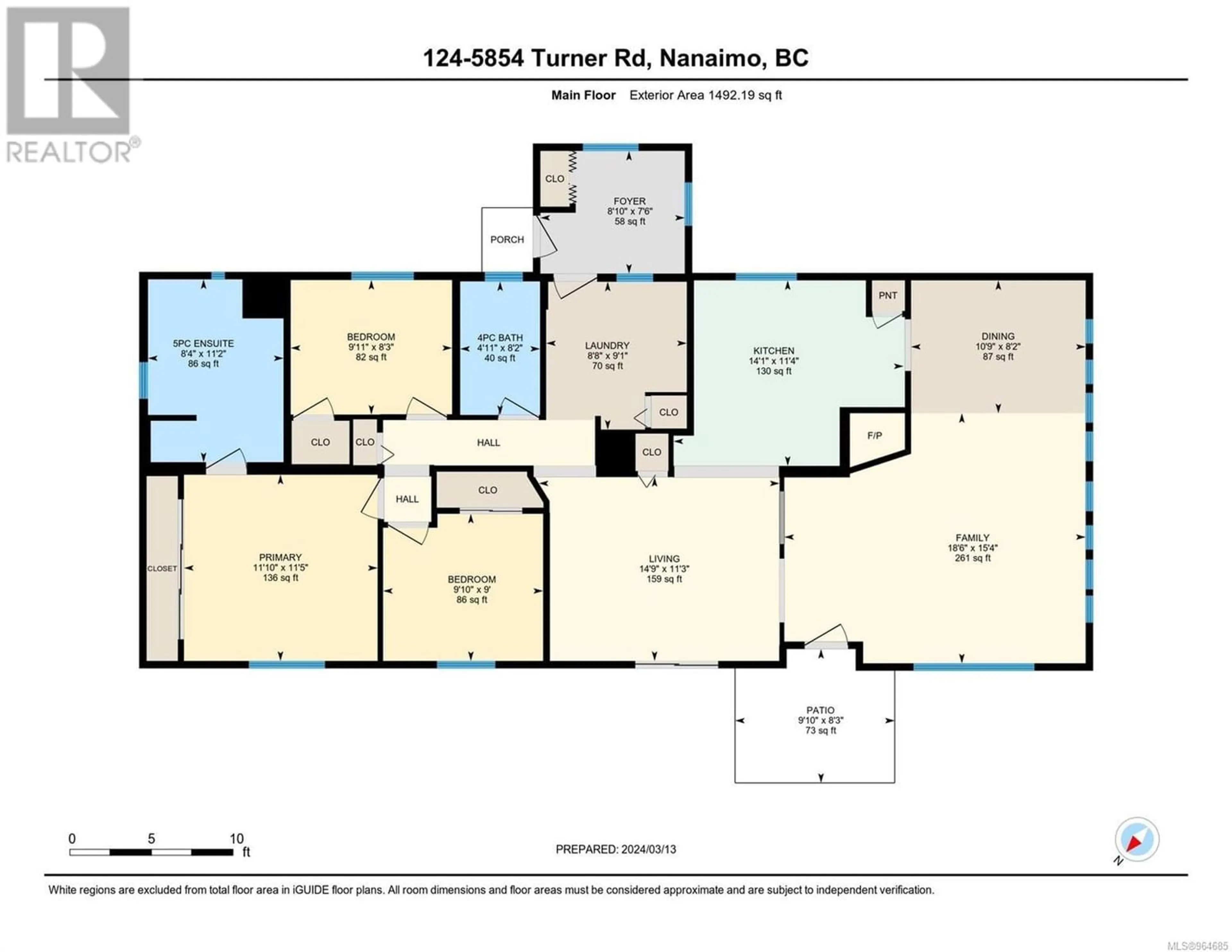 Floor plan for 124 5854 Turner Rd, Nanaimo British Columbia V9T2N6