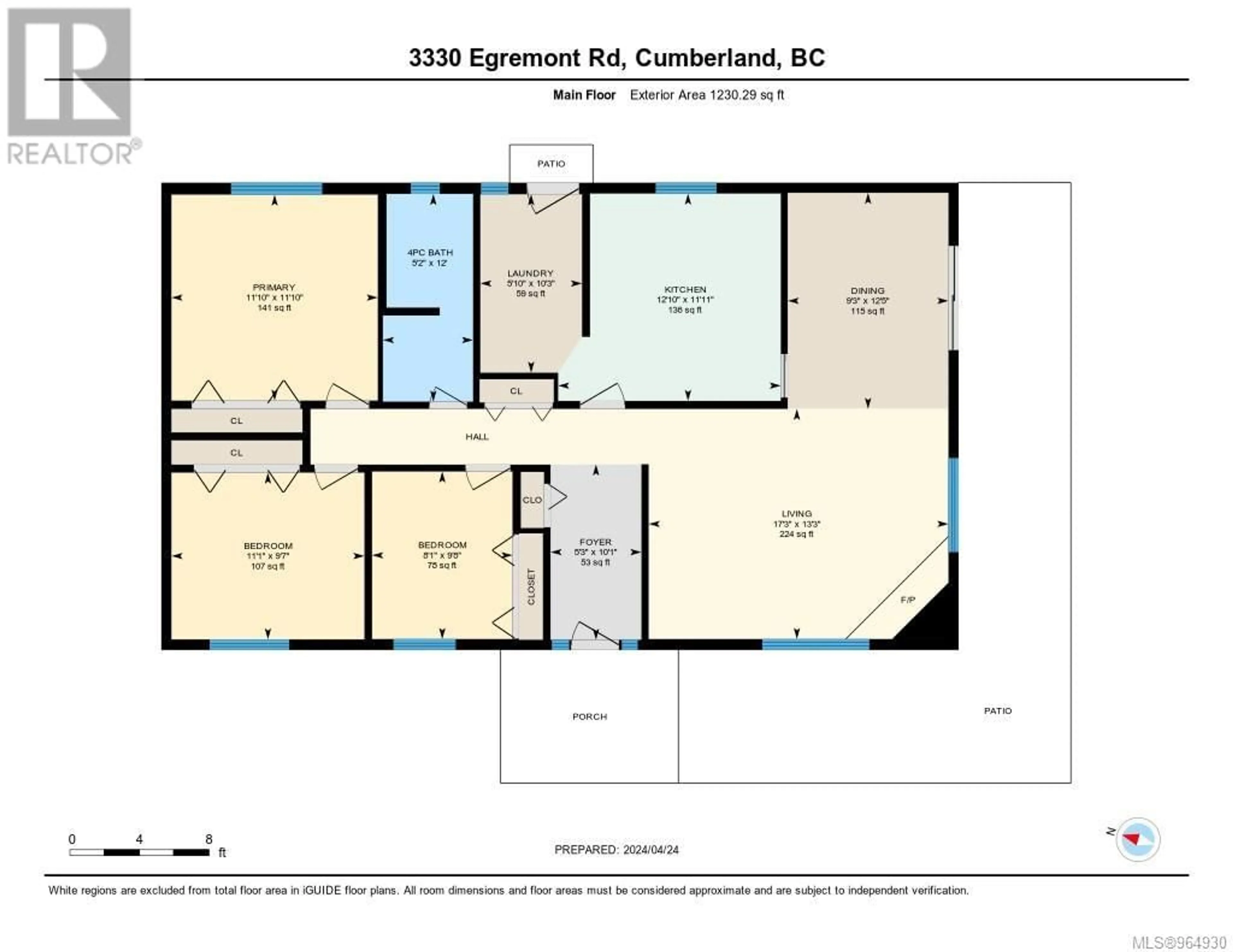 Floor plan for 3330 Egremont Rd, Cumberland British Columbia V0R1S0