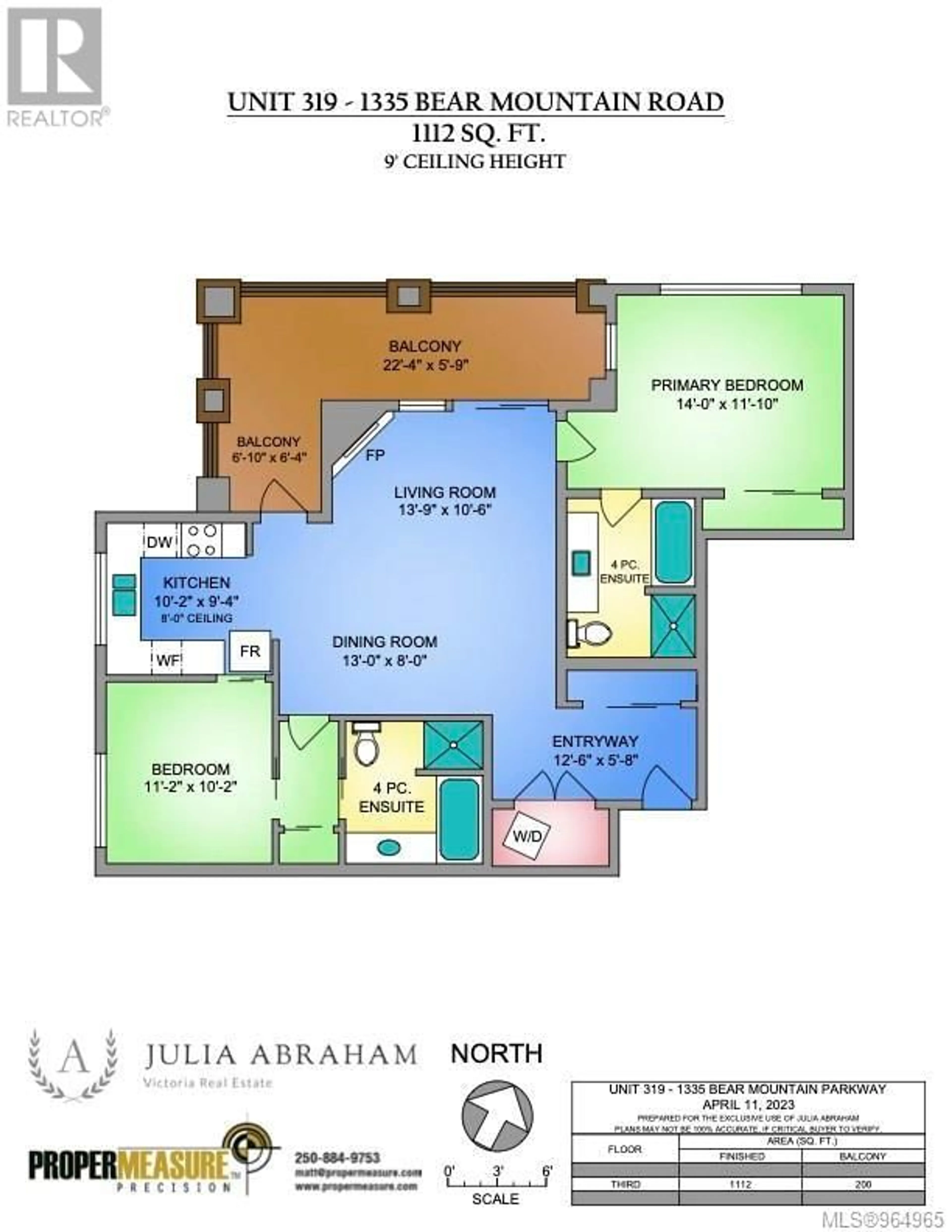 Floor plan for 319 1335 Bear Mountain Pkwy, Langford British Columbia V9B6T8