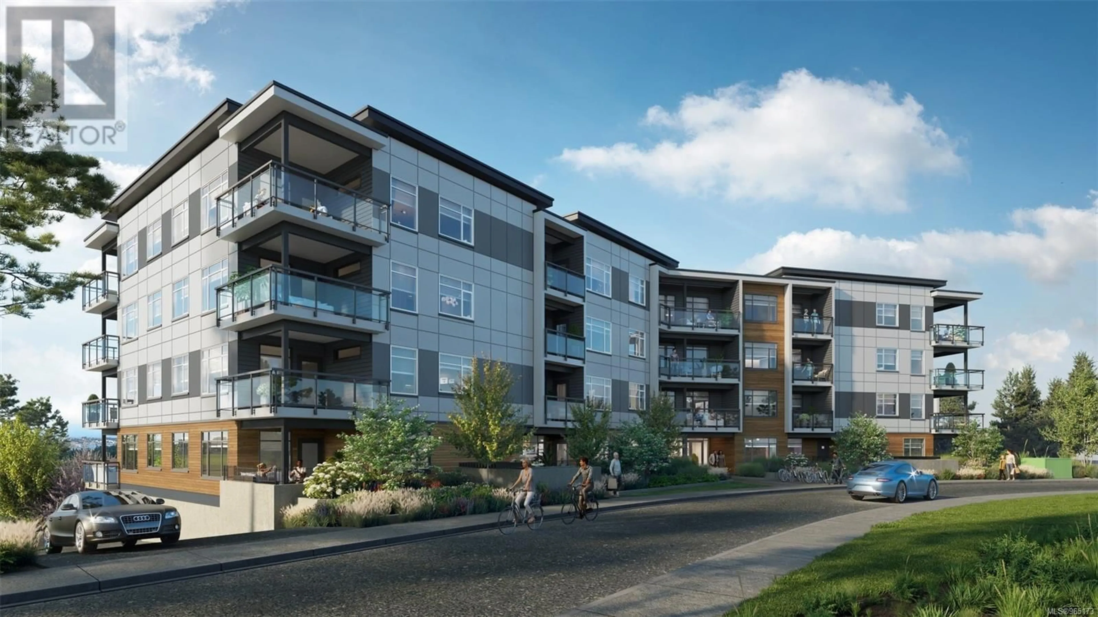 A pic from outside/outdoor area/front of a property/back of a property/a pic from drone, building for 410 - 2000 WEST PARK LANE, View Royal British Columbia V9B3R7