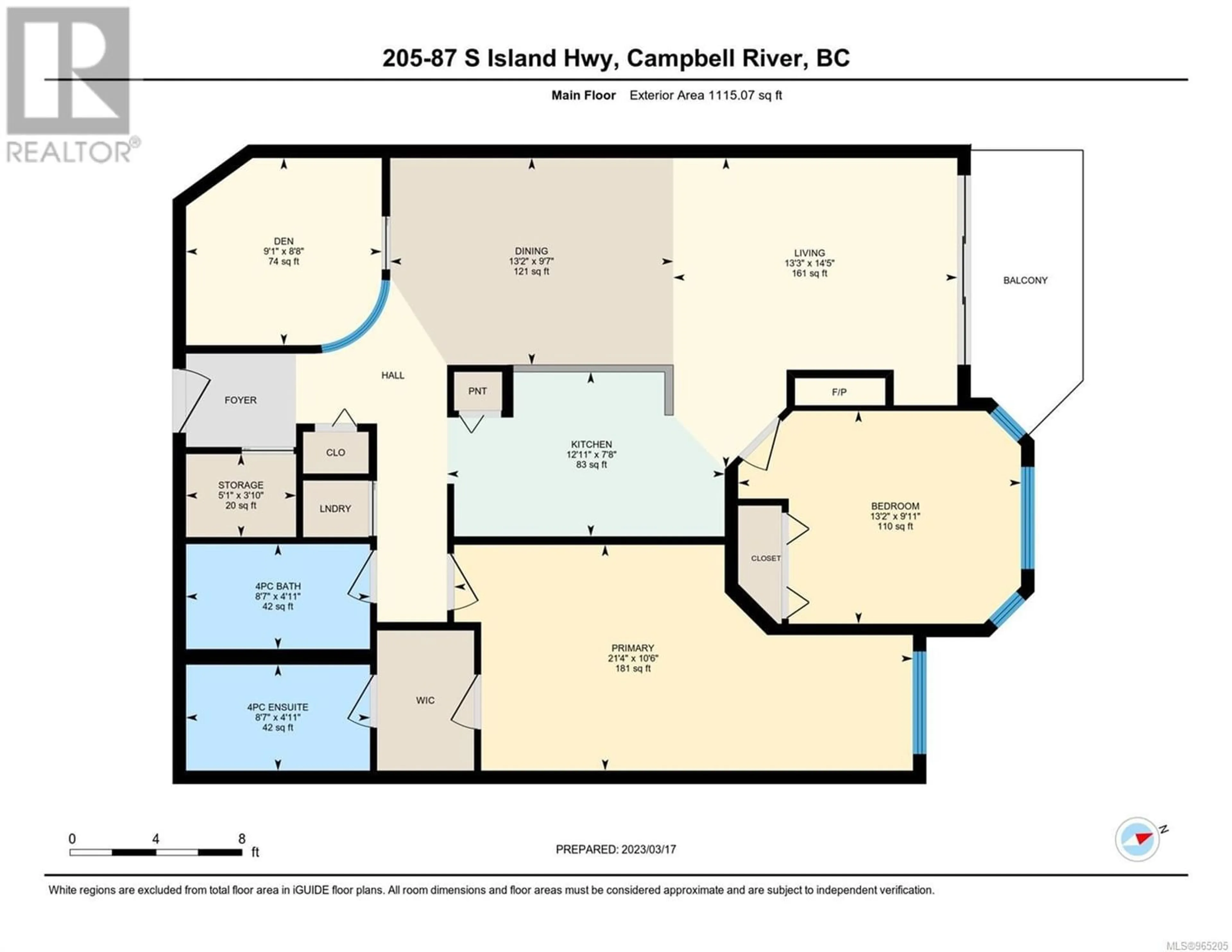 Floor plan for 205 87 Island Hwy S, Campbell River British Columbia V9W1A2