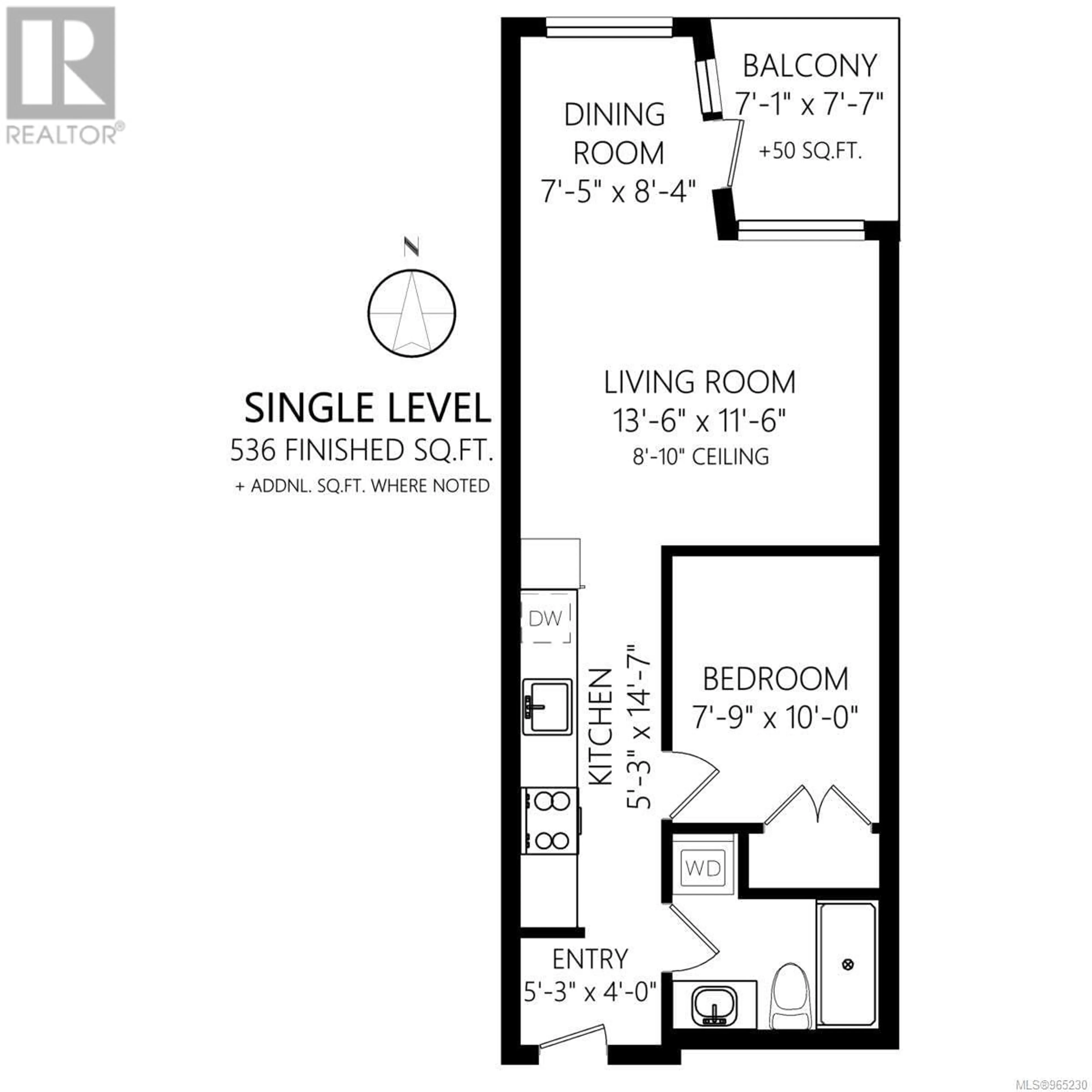 Floor plan for 501 613 Herald St, Victoria British Columbia V8W1S8